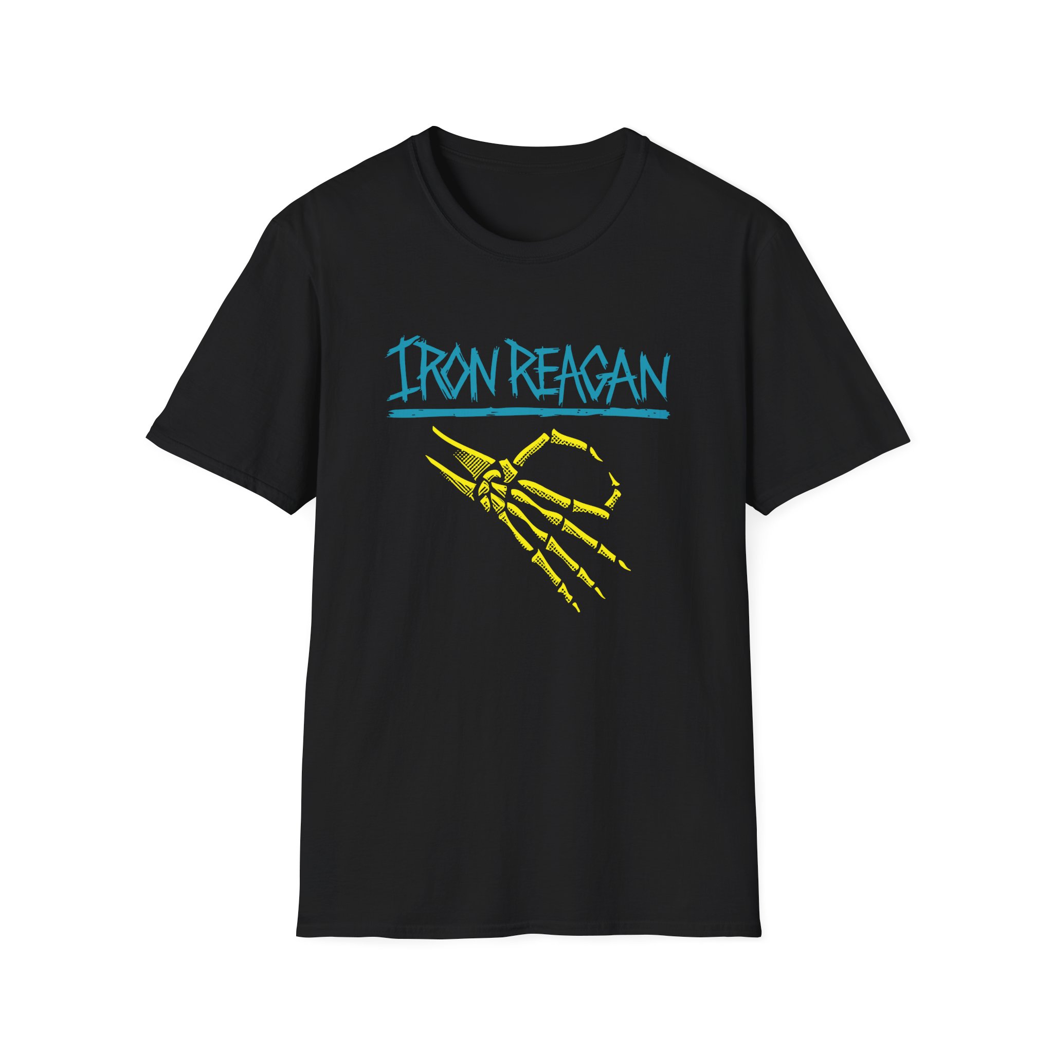 Iron Reagan Skeleton Hand Unisex Softstyle T-Shirt