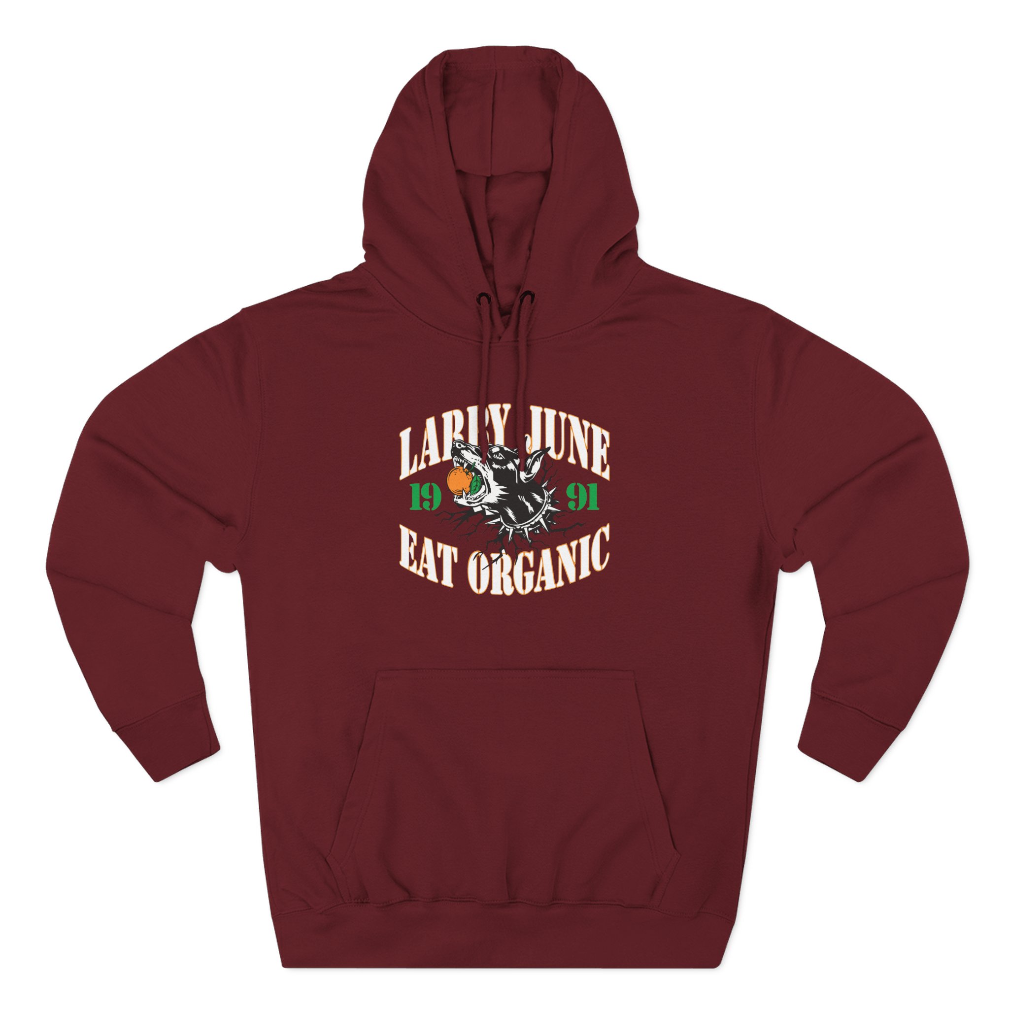 Larry June Eat Organic Three-Panel Fleece Hoodie