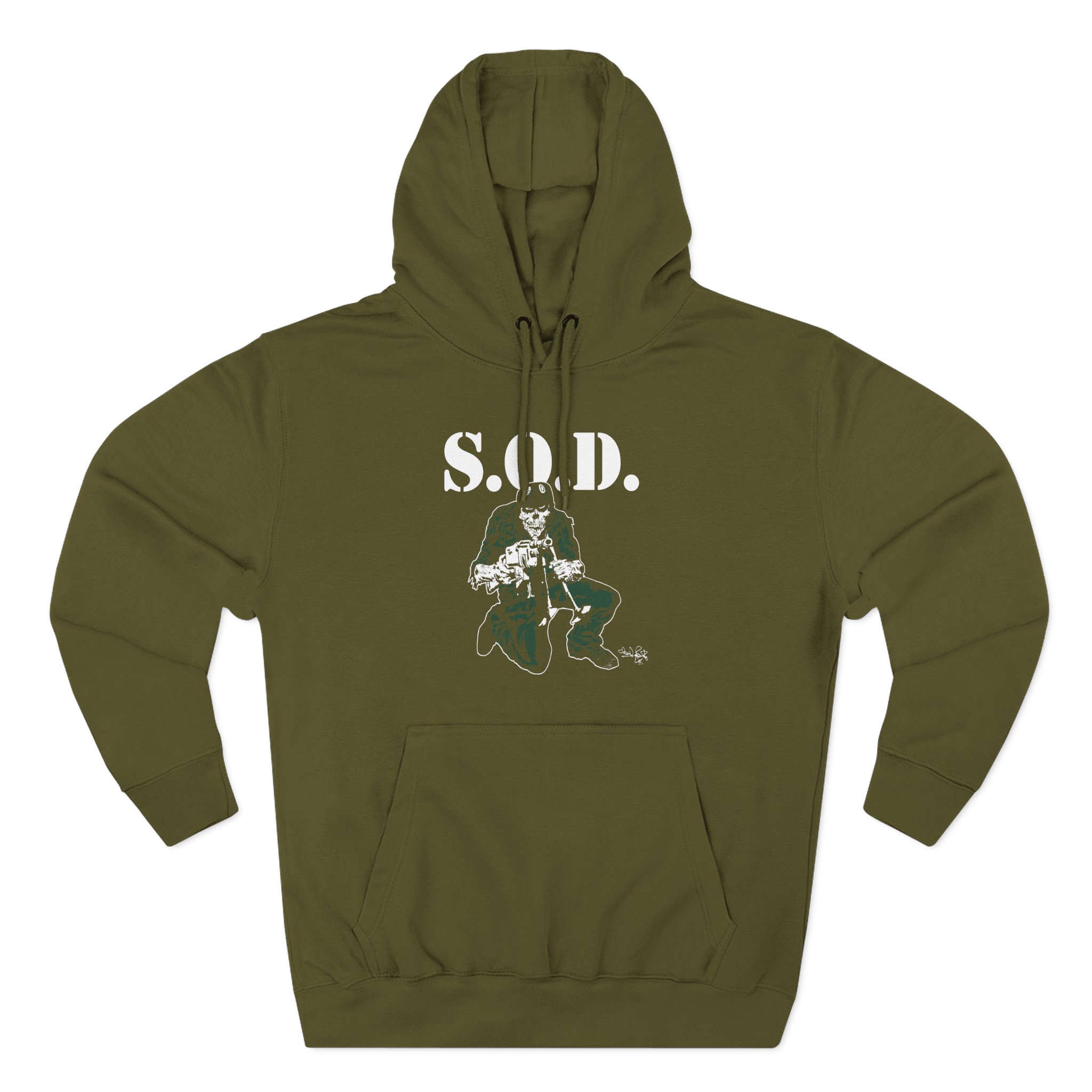 Stormtroopers of Death S.o.d. Schism Tour "85" Speak English or Die Three-Panel Fleece Hoodie