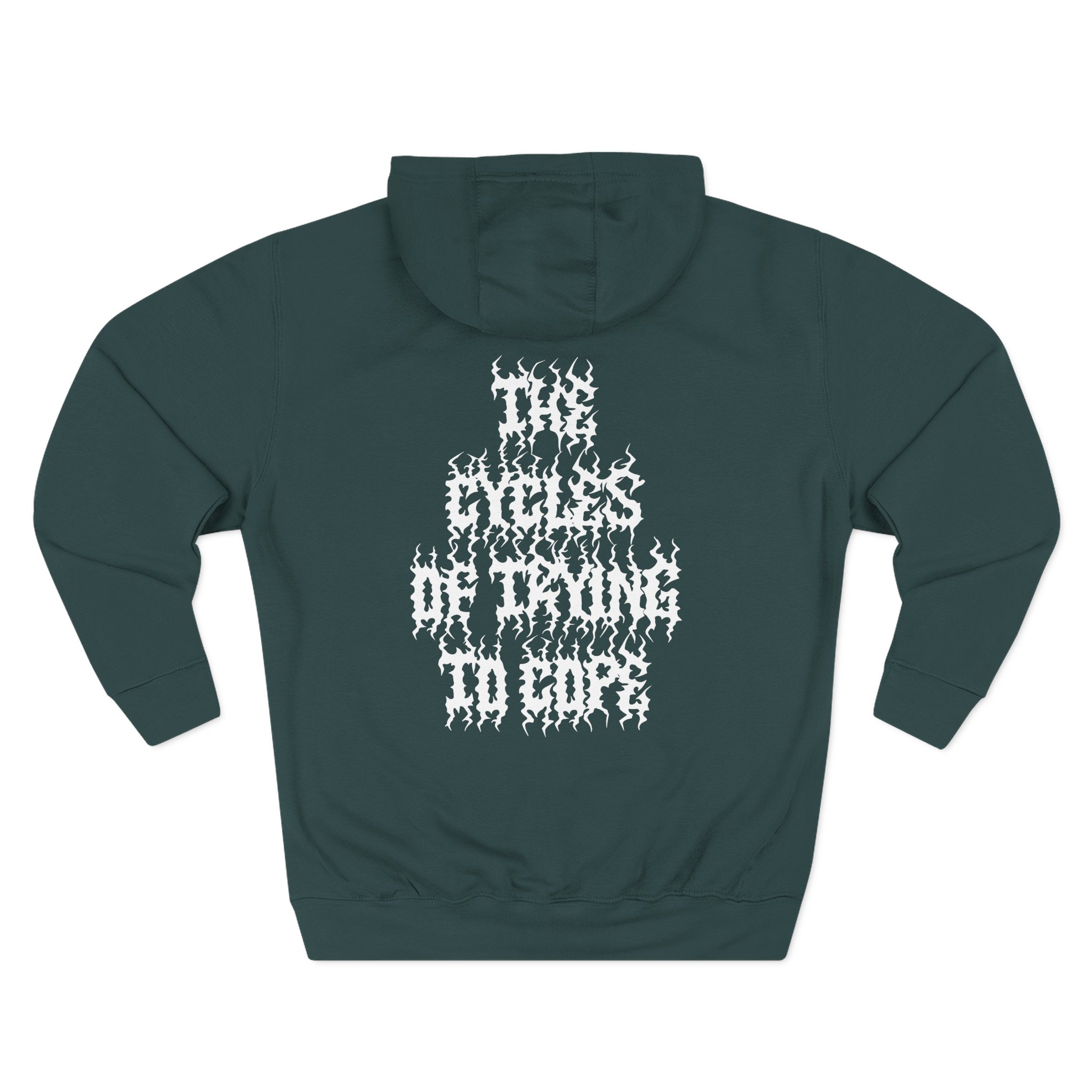 Like Moths to Flames Cycles Three-Panel Fleece Hoodie