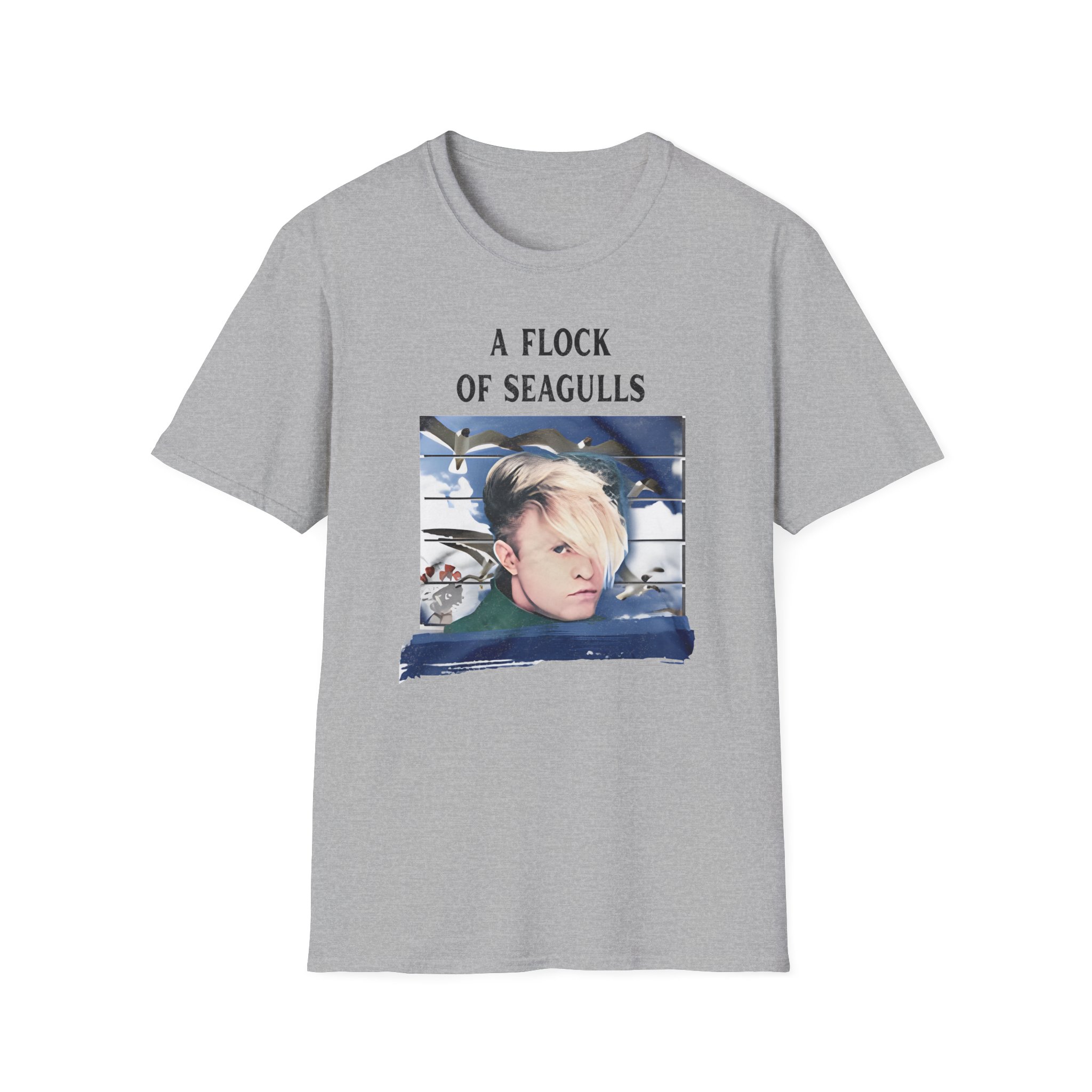 A Flock of Seagulls Birds in Flight Unisex Softstyle T-Shirt