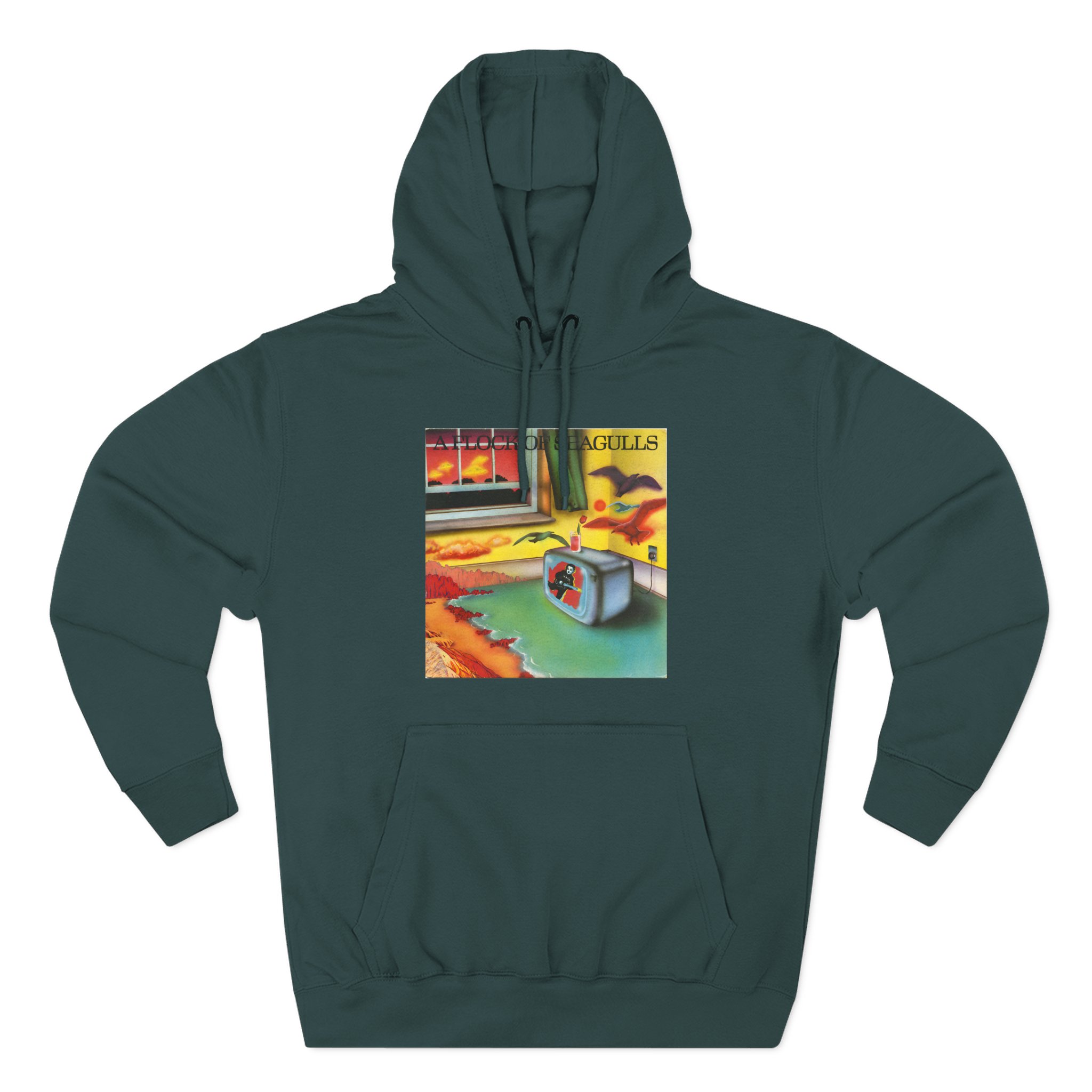 A Flock of Seagulls Original Album Cover Three-Panel Fleece Hoodie
