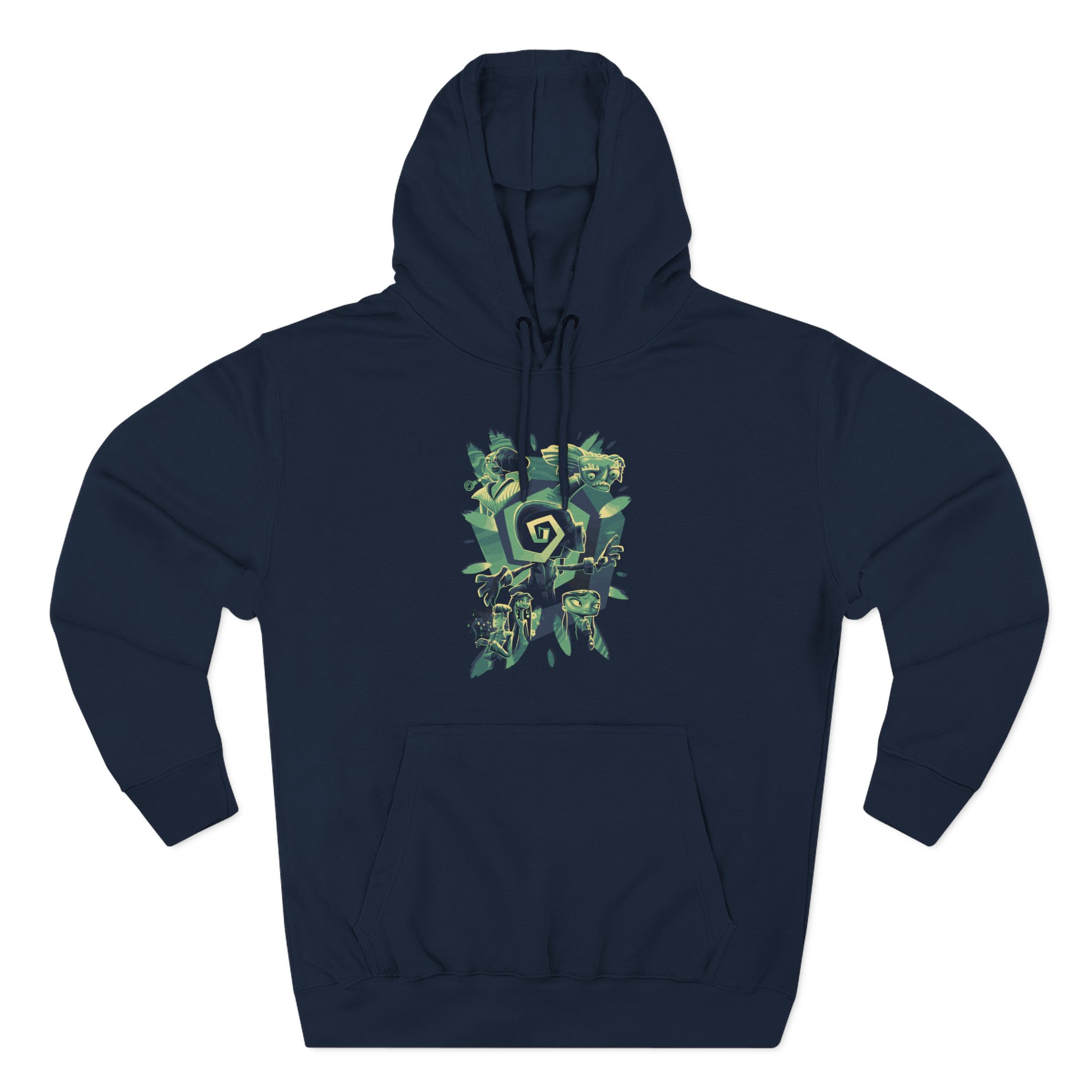 Double Fine Psychodelic Cast Three-Panel Fleece Hoodie