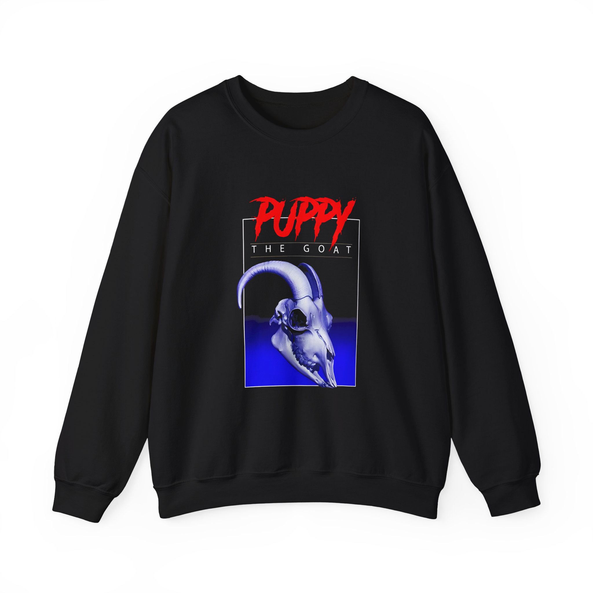 Puppy Goat Skull Unisex Heavy Blend Crewneck Sweatshirt