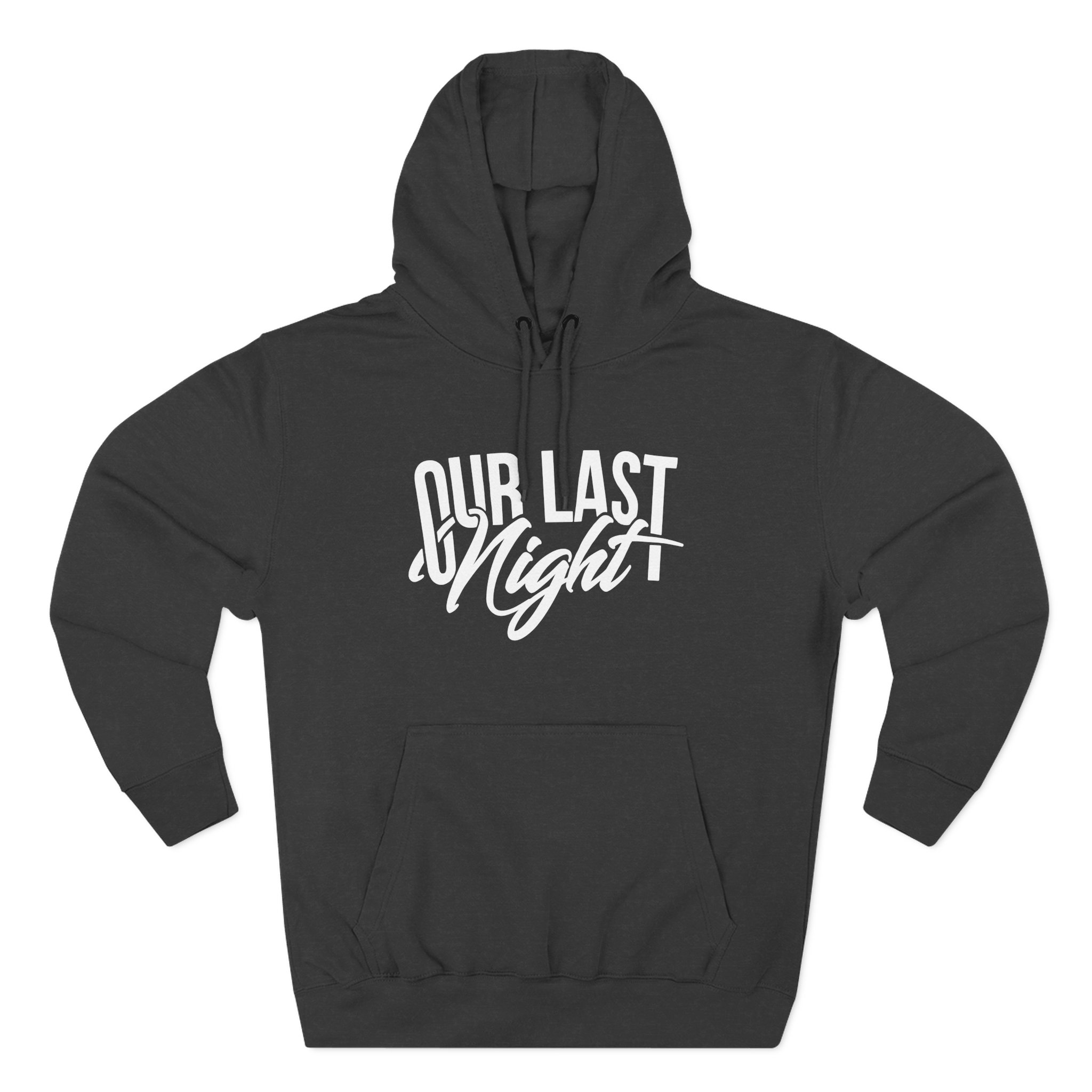 Our Last Night Script Three-Panel Fleece Hoodie