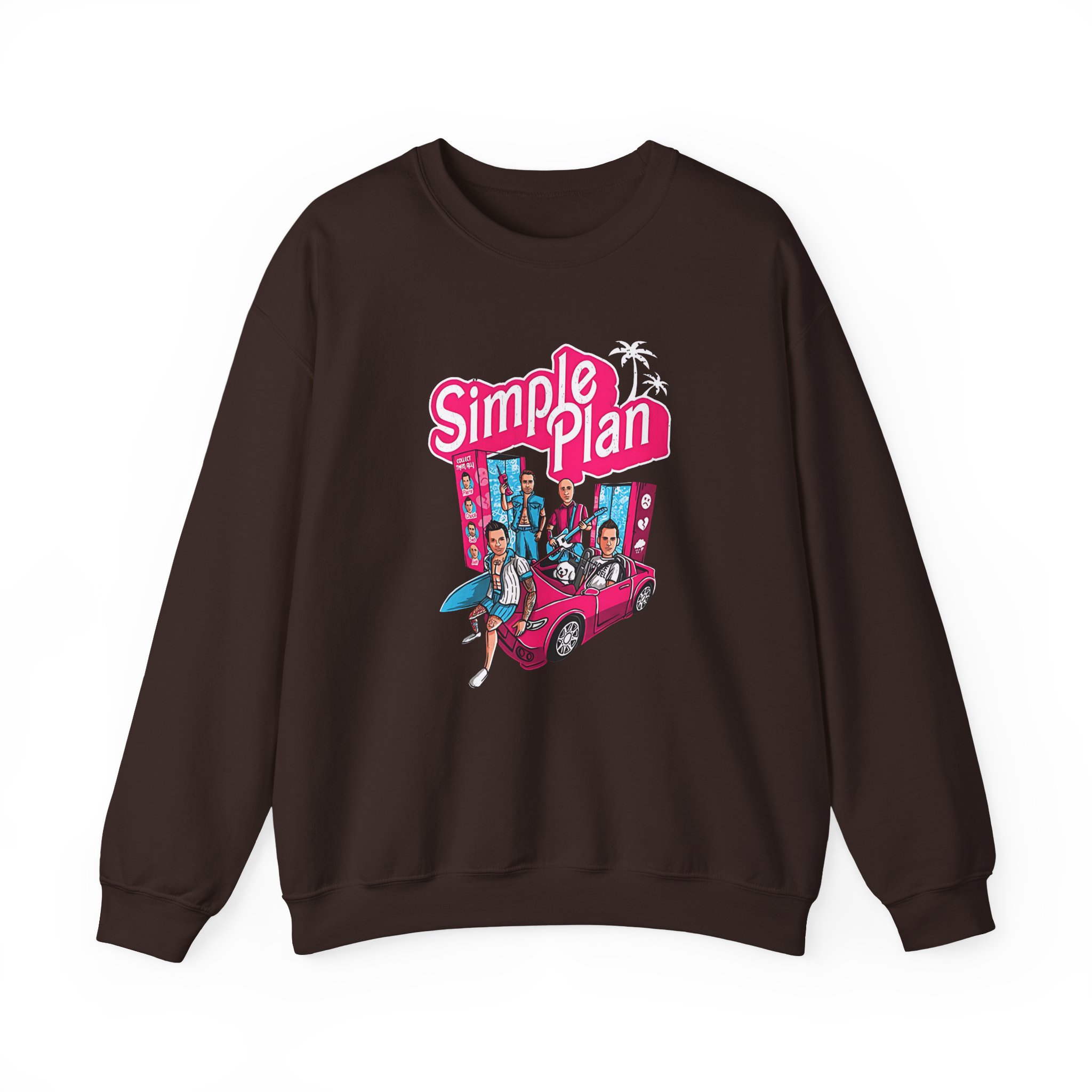 Simple Plan Dolls and Car Unisex Heavy Blendâ„¢ Crewneck Sweatshirt