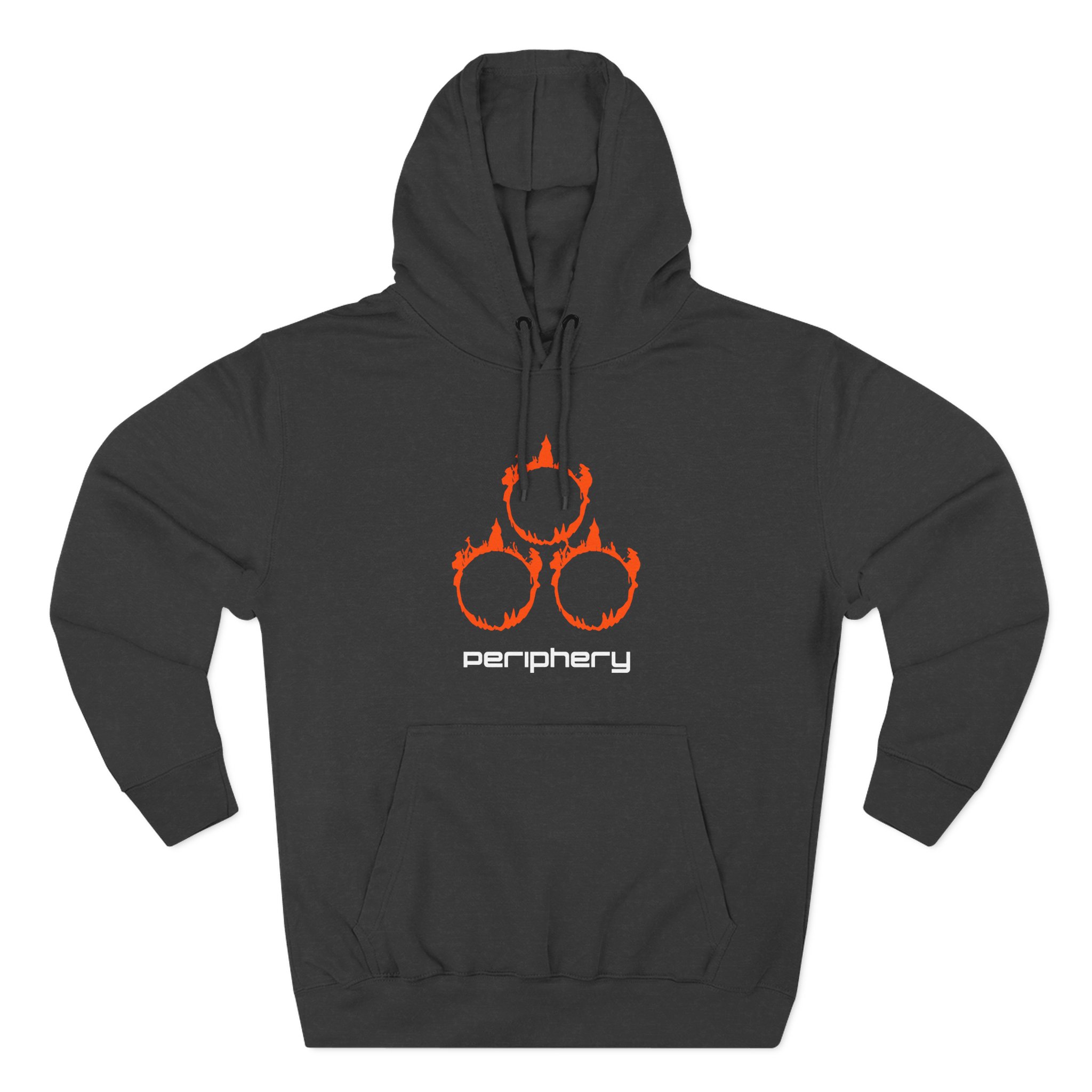 Periphery Circle Flames Three-Panel Fleece Hoodie