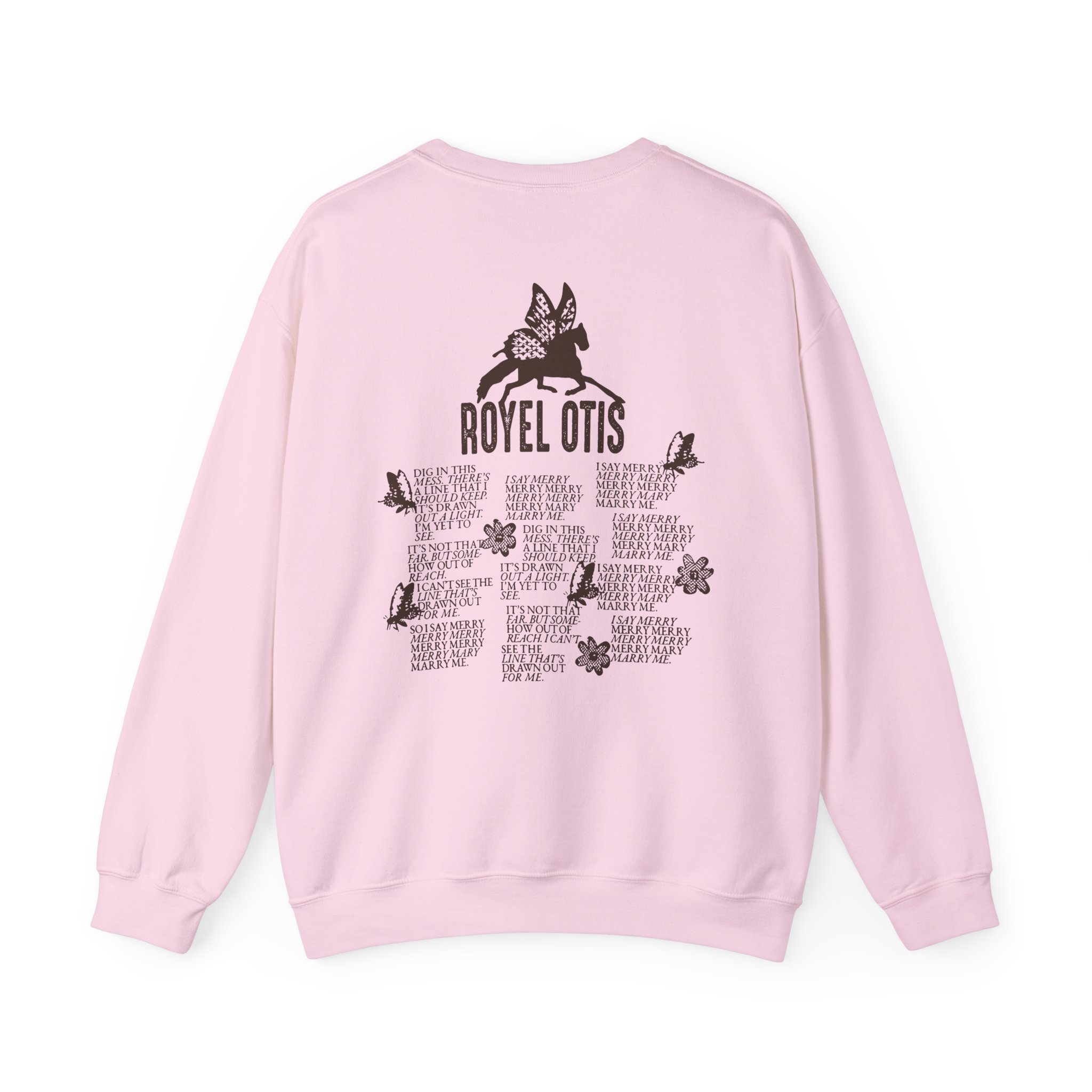 Royel Otis Mary Marry Me Faded Powder Unisex Heavy Blendâ„¢ Crewneck Sweatshirt