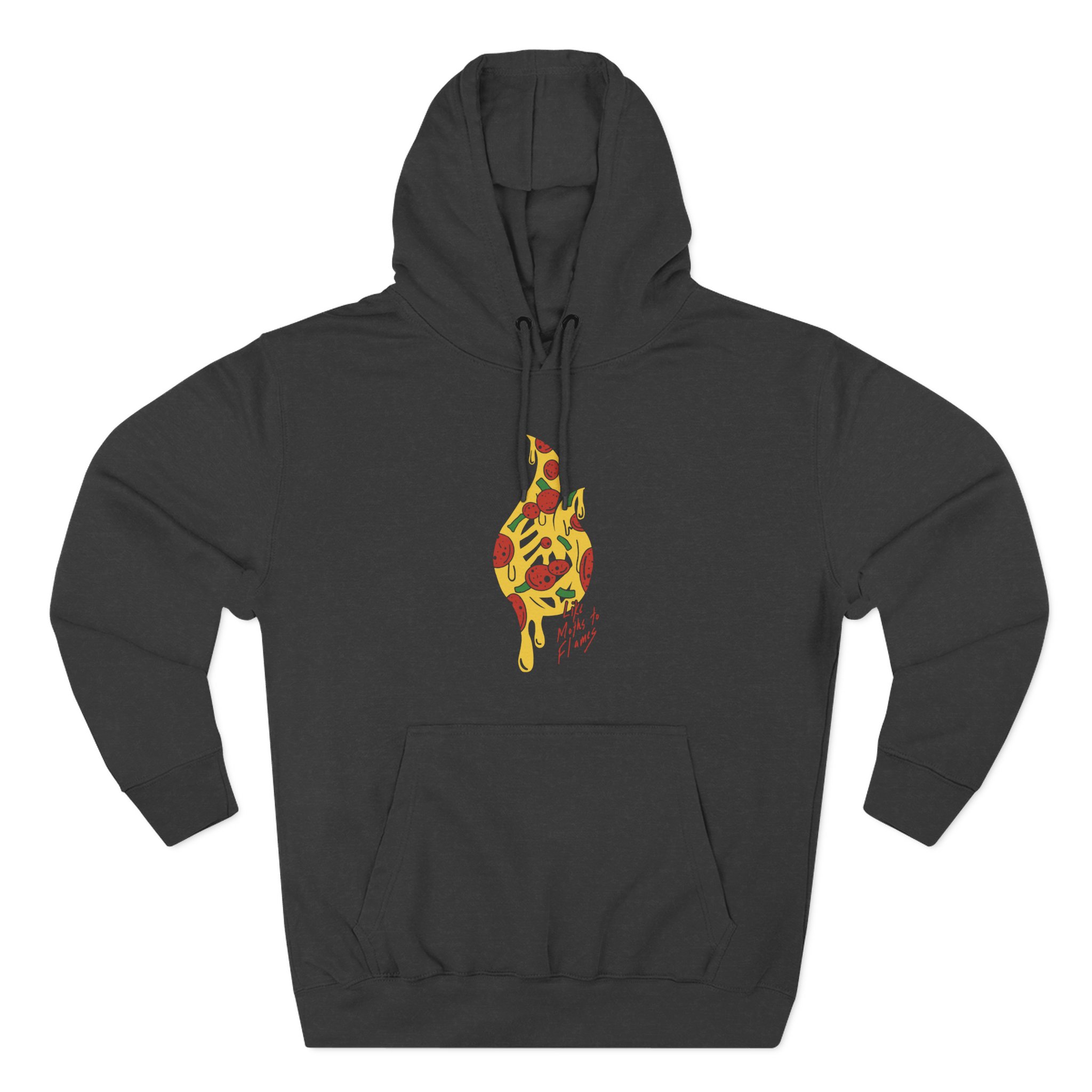 Like Moths to Flames Three-Panel Fleece Hoodie