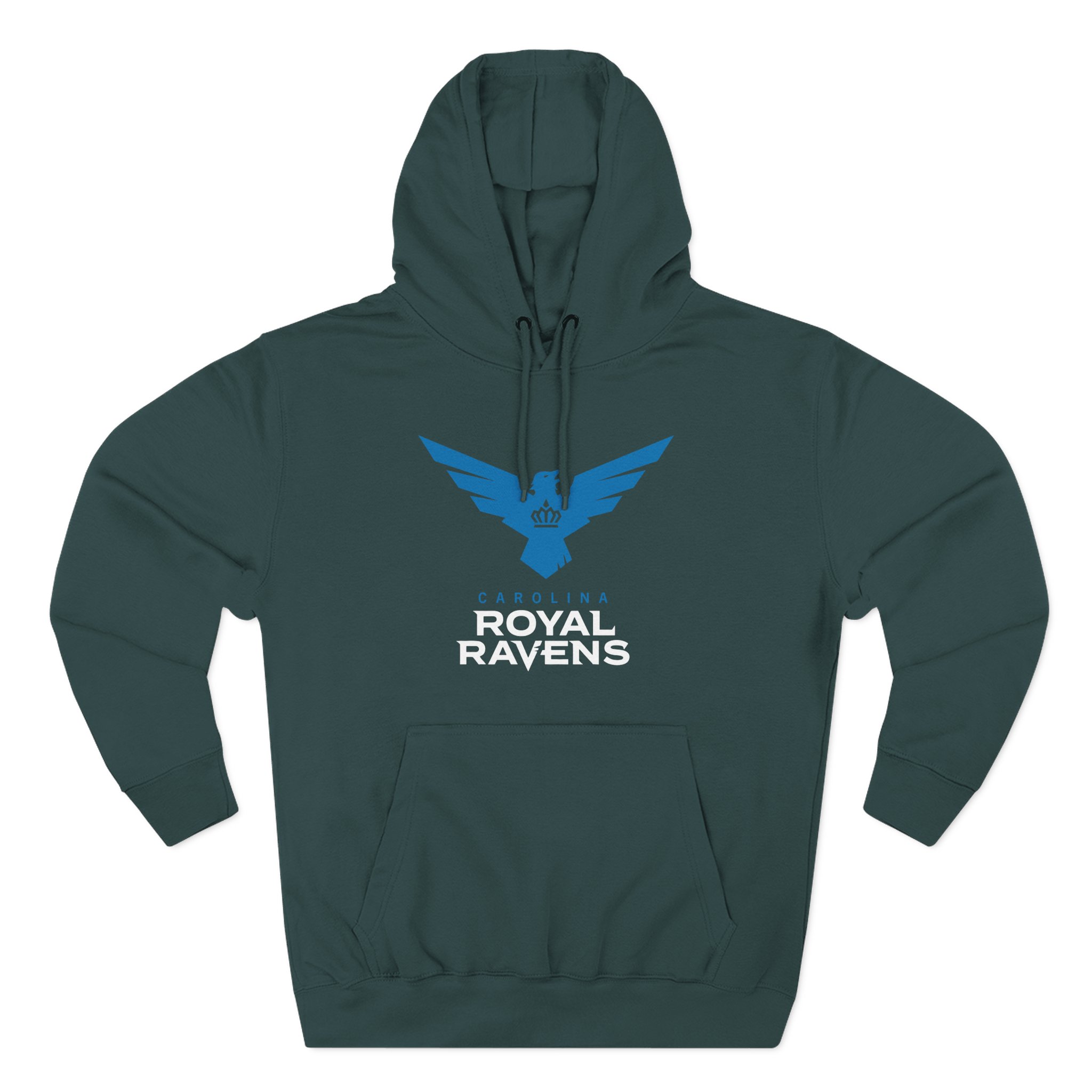 Carolina Royal Ravens Three-Panel Fleece Hoodie