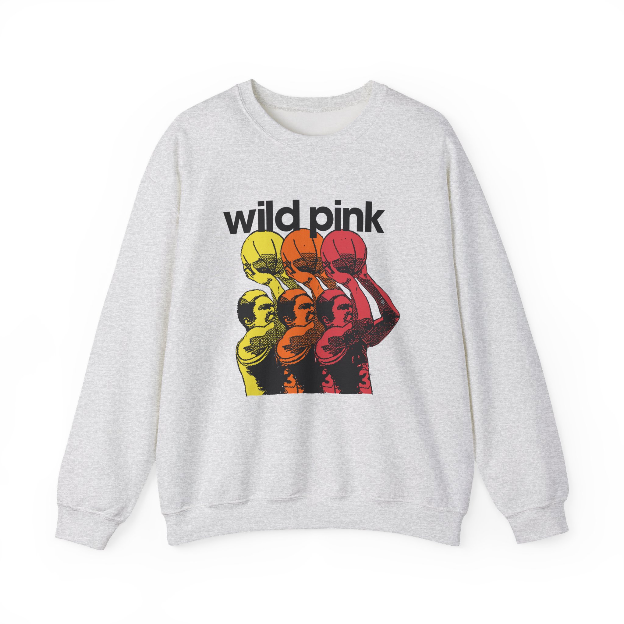 Wild Pink Basketball Unisex Heavy Blendâ„¢ Crewneck Sweatshirt