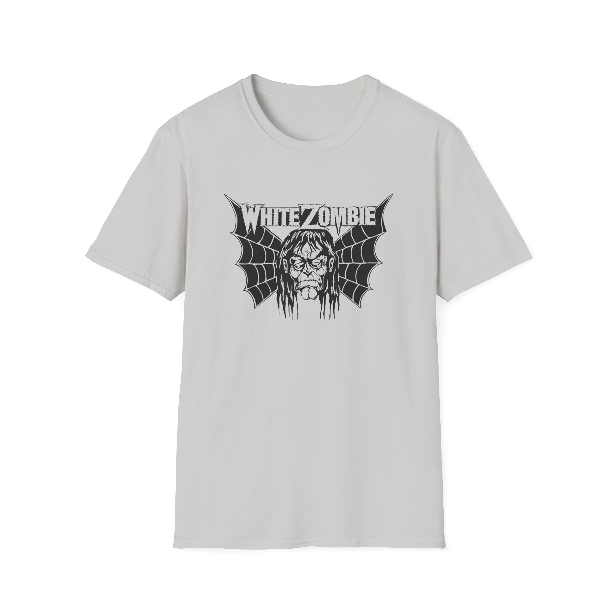 White Zombie Bat Face Unisex Softstyle T-Shirt