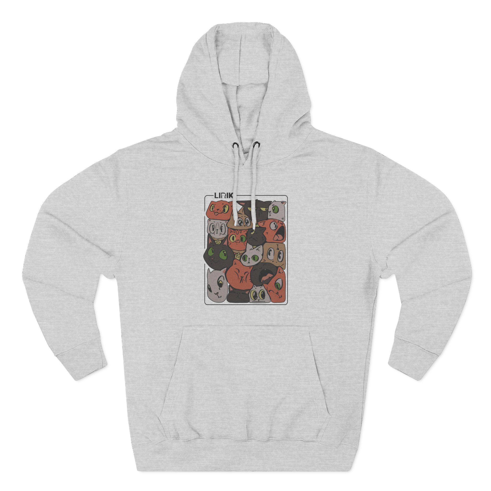 Lirik Squished Cat Jar Three-Panel Fleece Hoodie