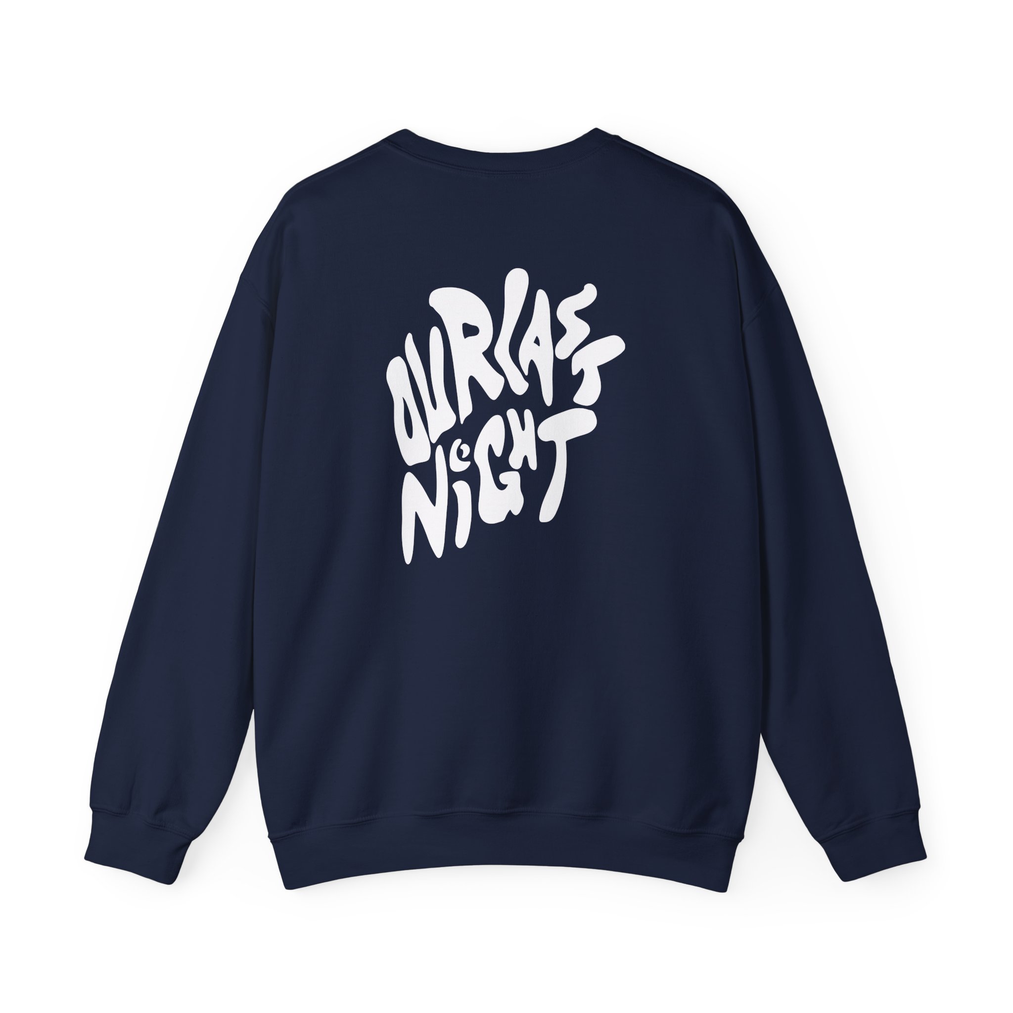 Our Last Night Black Swirl Text Unisex Heavy Blendâ„¢ Crewneck Sweatshirt