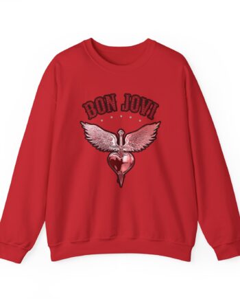 Bon Jovi Forever Red H&d Unisex Heavy Blend™ Crewneck Sweatshirt