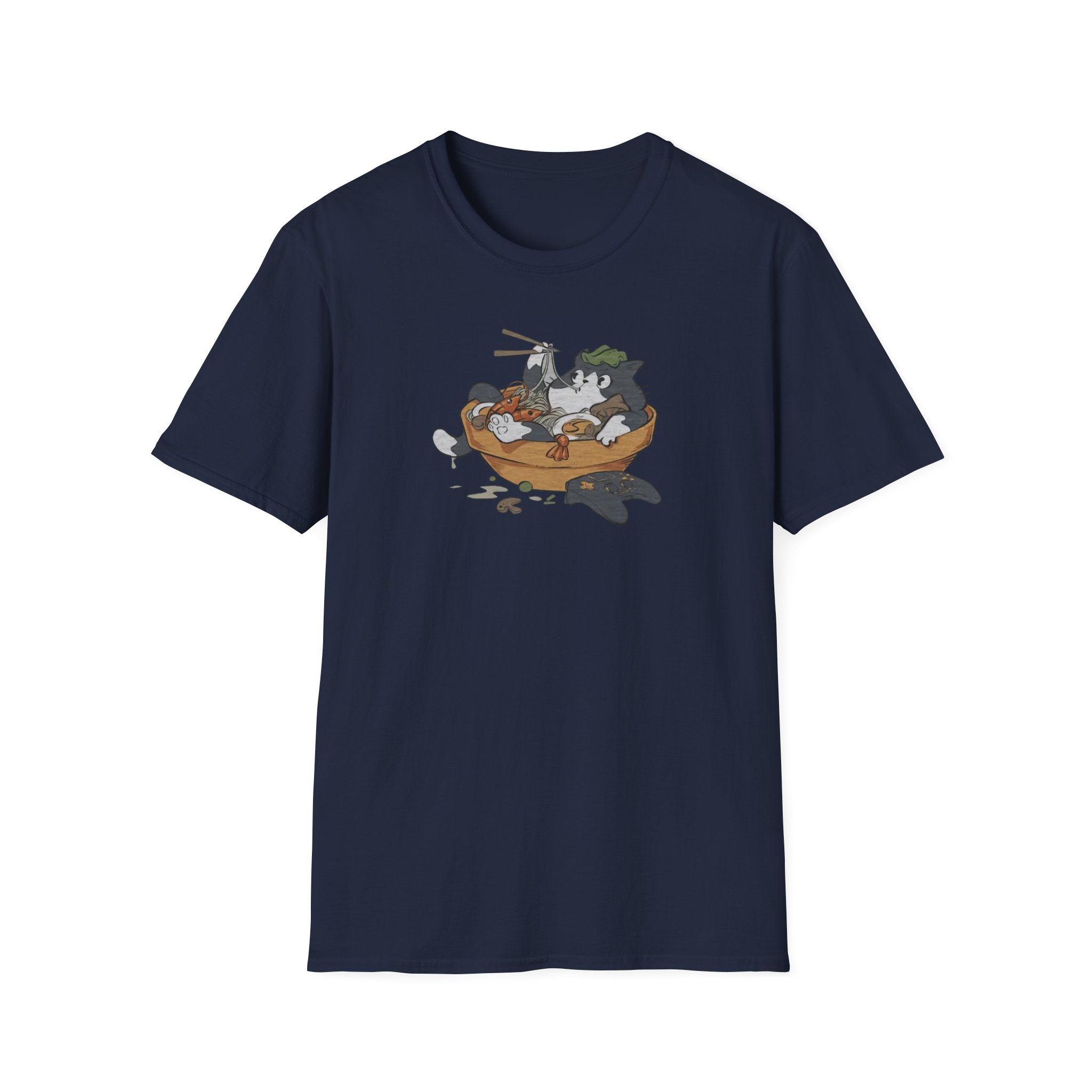 Lirik Ramen Cat Unisex Softstyle T-Shirt