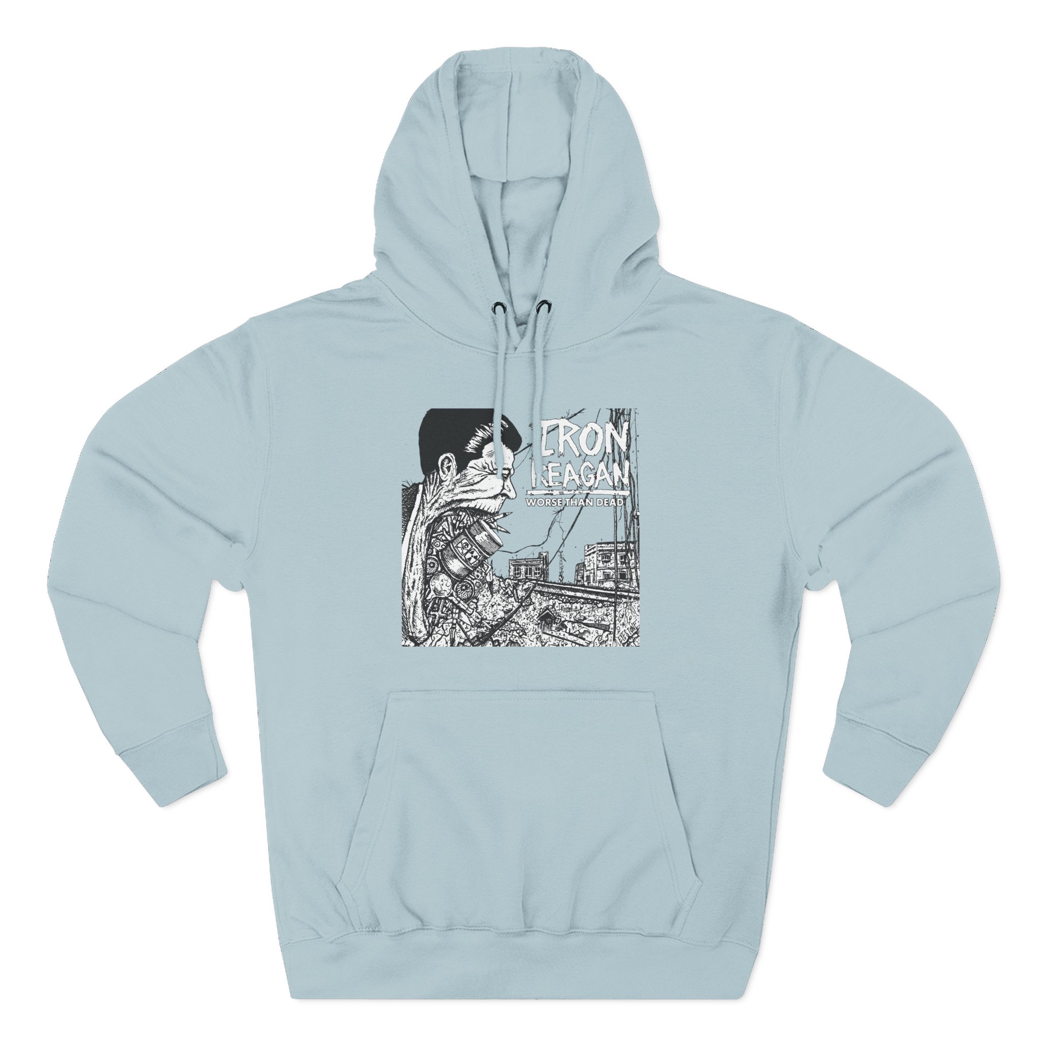 Iron Reagan Worse Than Dead Three-Panel Fleece Hoodie