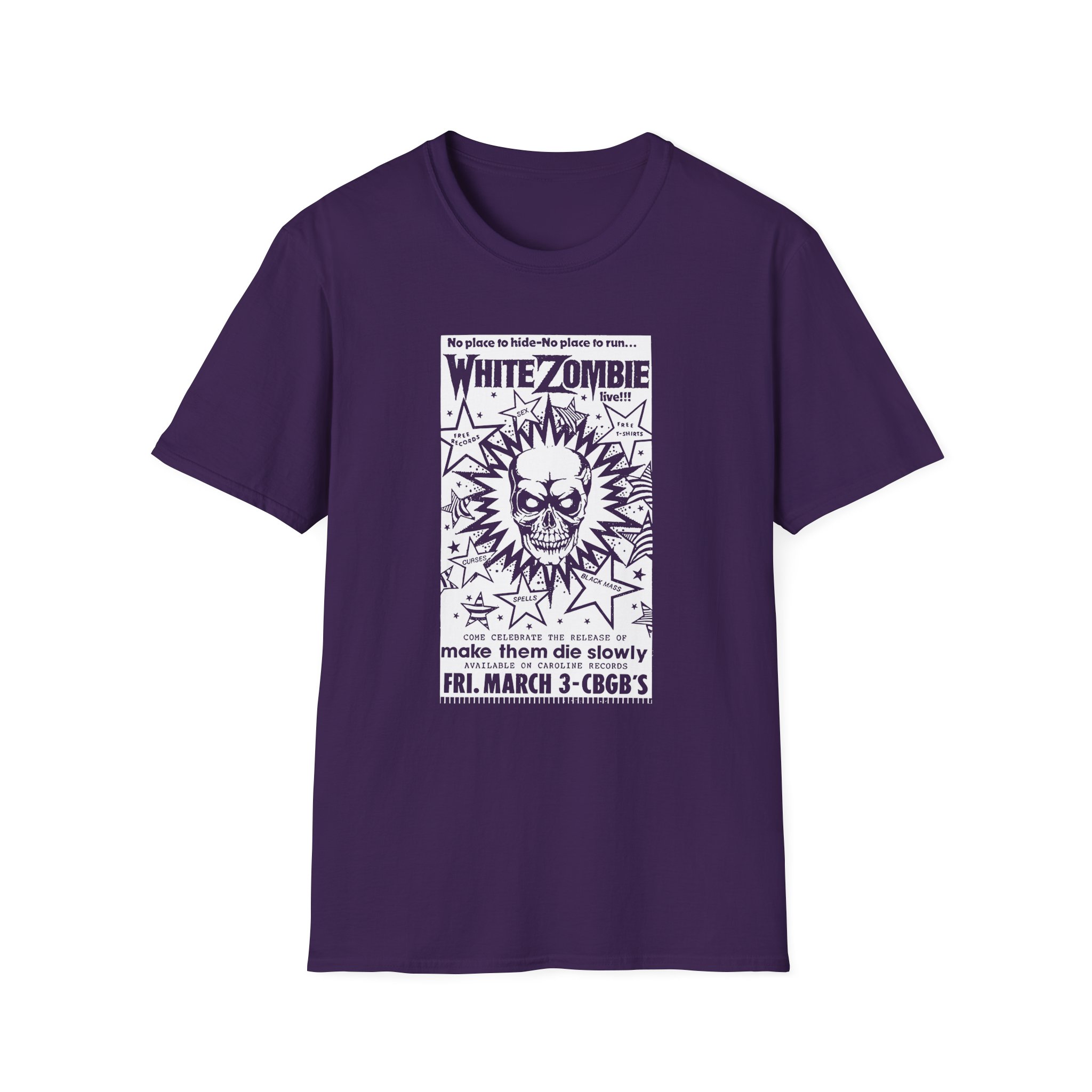 White Zombie Cbgb Poster Unisex Softstyle T-Shirt