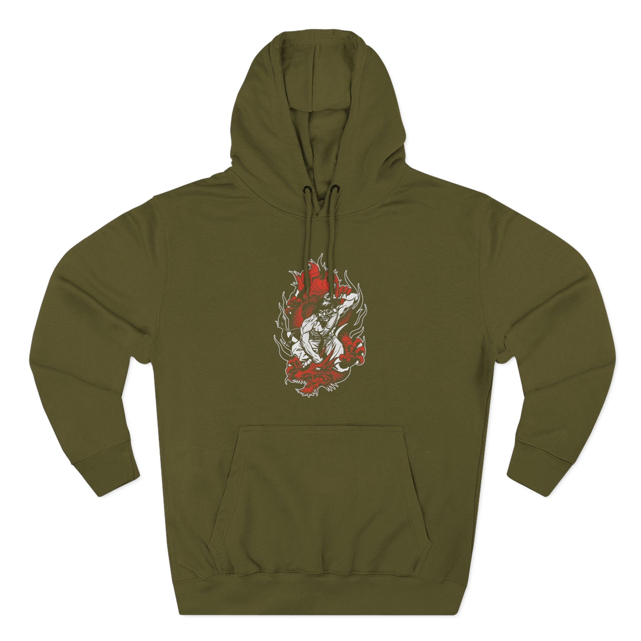 100 Demons Samurai Dragon Three-Panel Fleece Hoodie