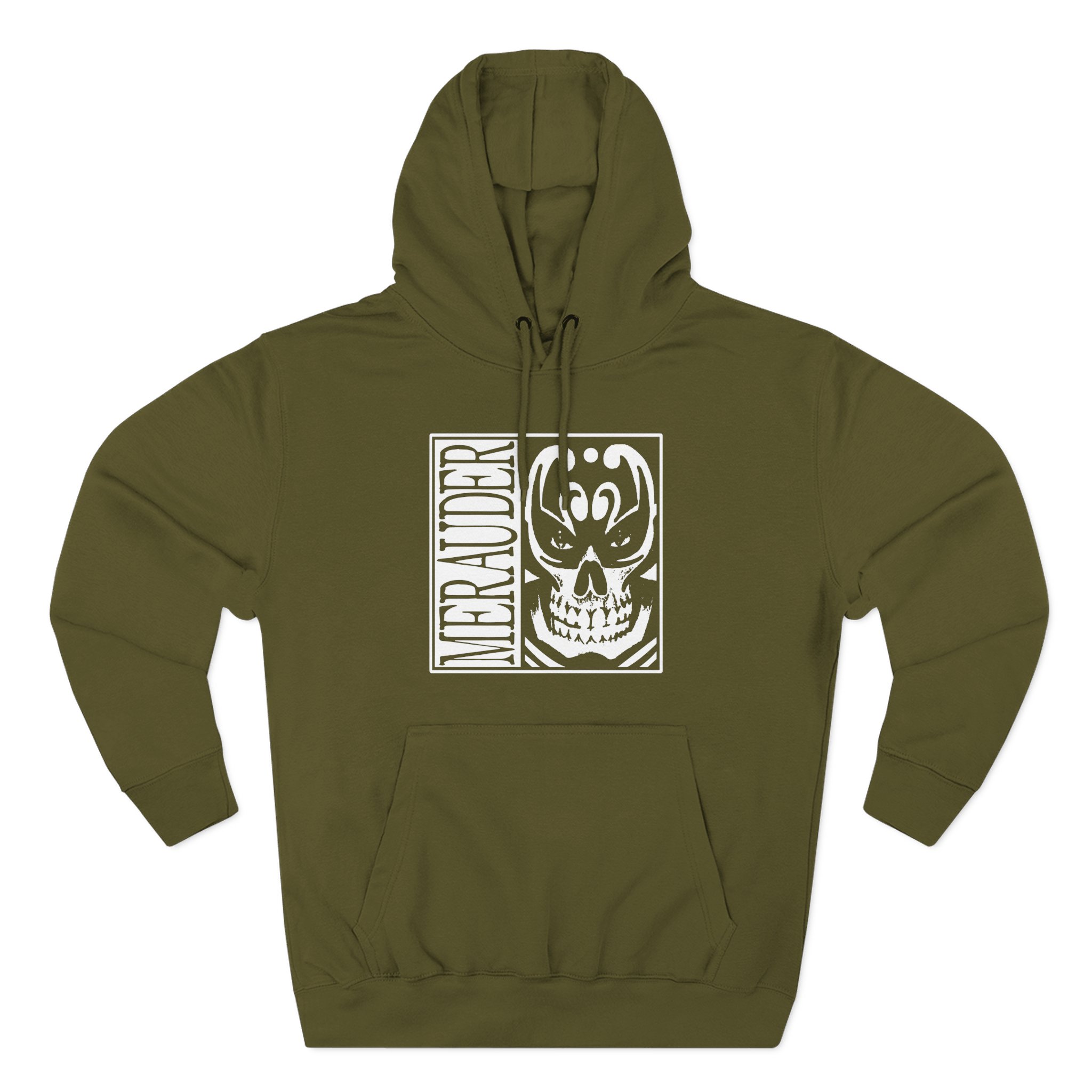 Merauder Skull Three-Panel Fleece Hoodie