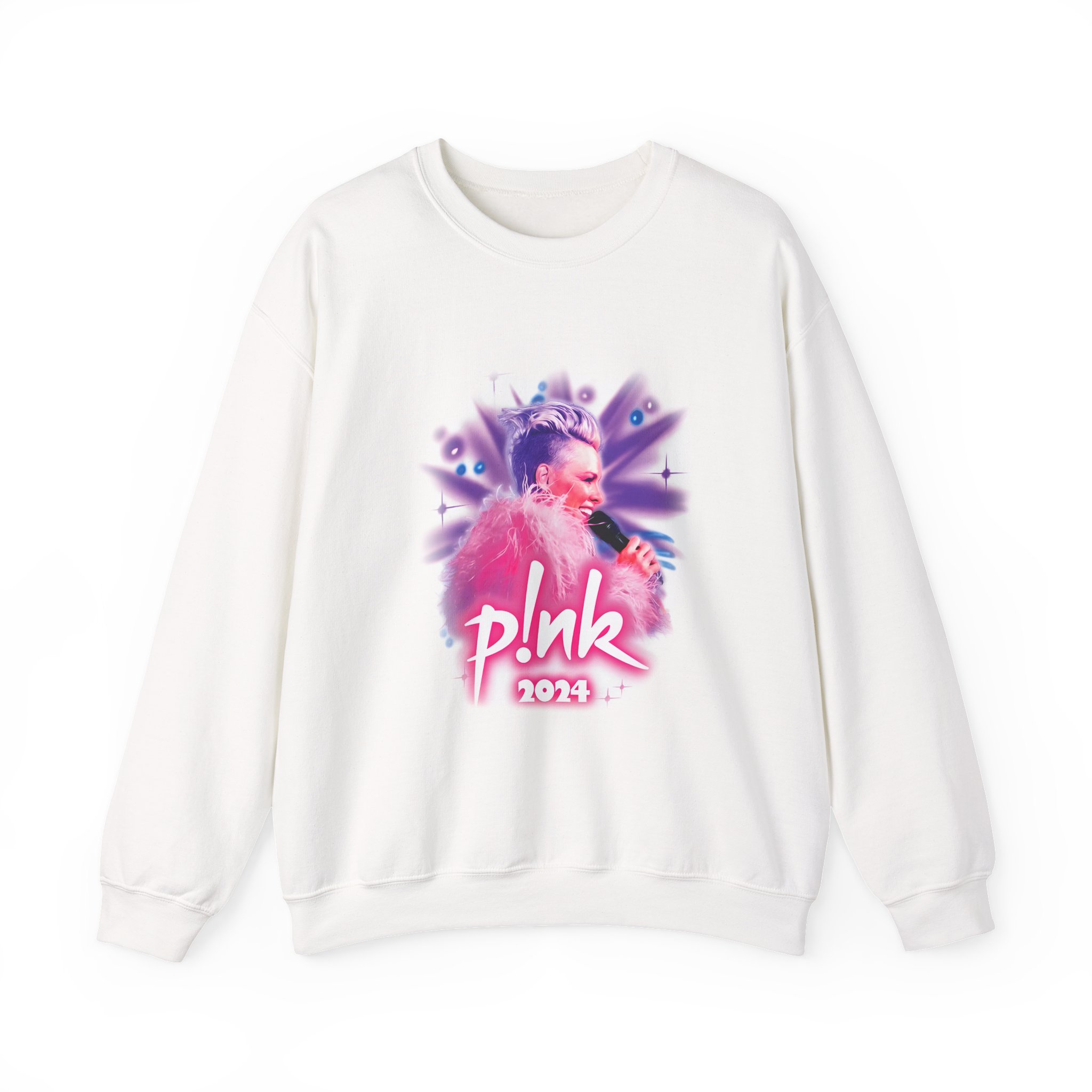 Pink Airbrushed 2024 Unisex Heavy Blendâ„¢ Crewneck Sweatshirt