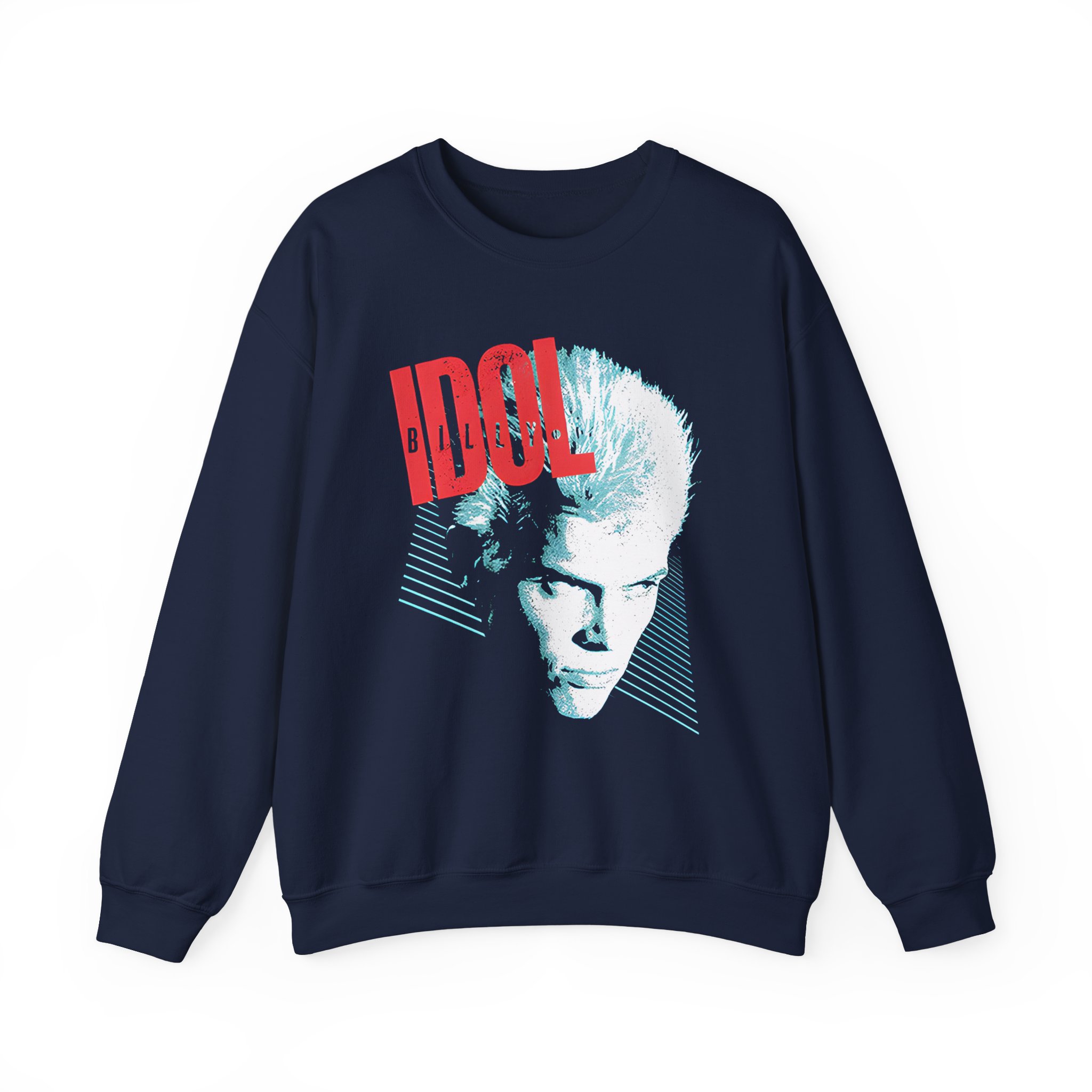 Billy Idol Face Stripes Unisex Heavy Blendâ„¢ Crewneck Sweatshirt