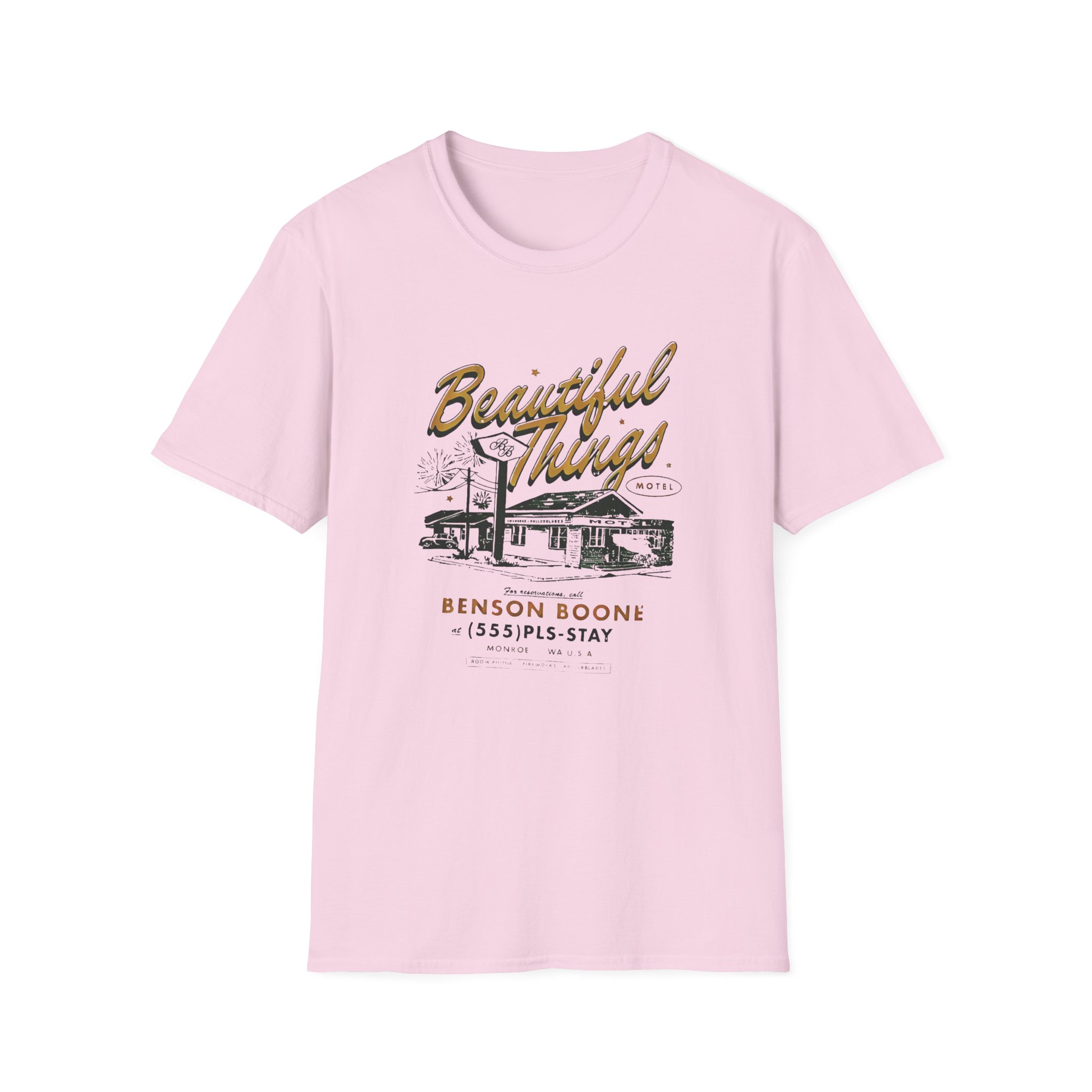 Benson Boone Beautiful Things Motel Unisex Softstyle T-Shirt