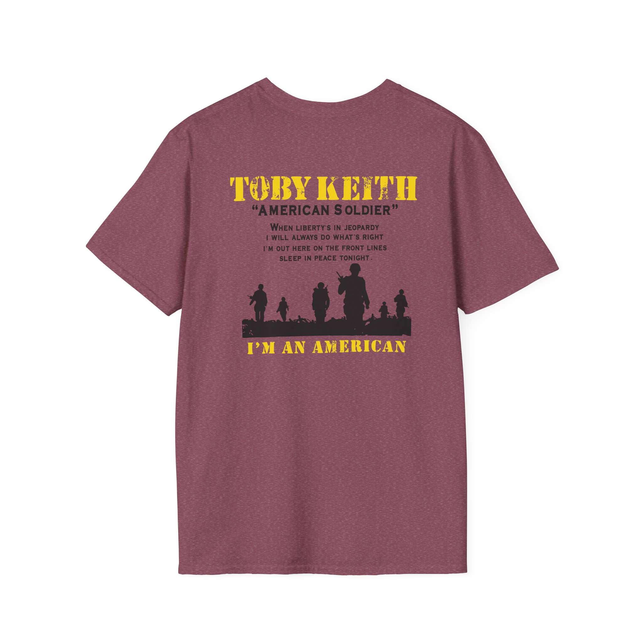 Toby Keith American Soldier Helicopter Unisex Softstyle T-Shirt