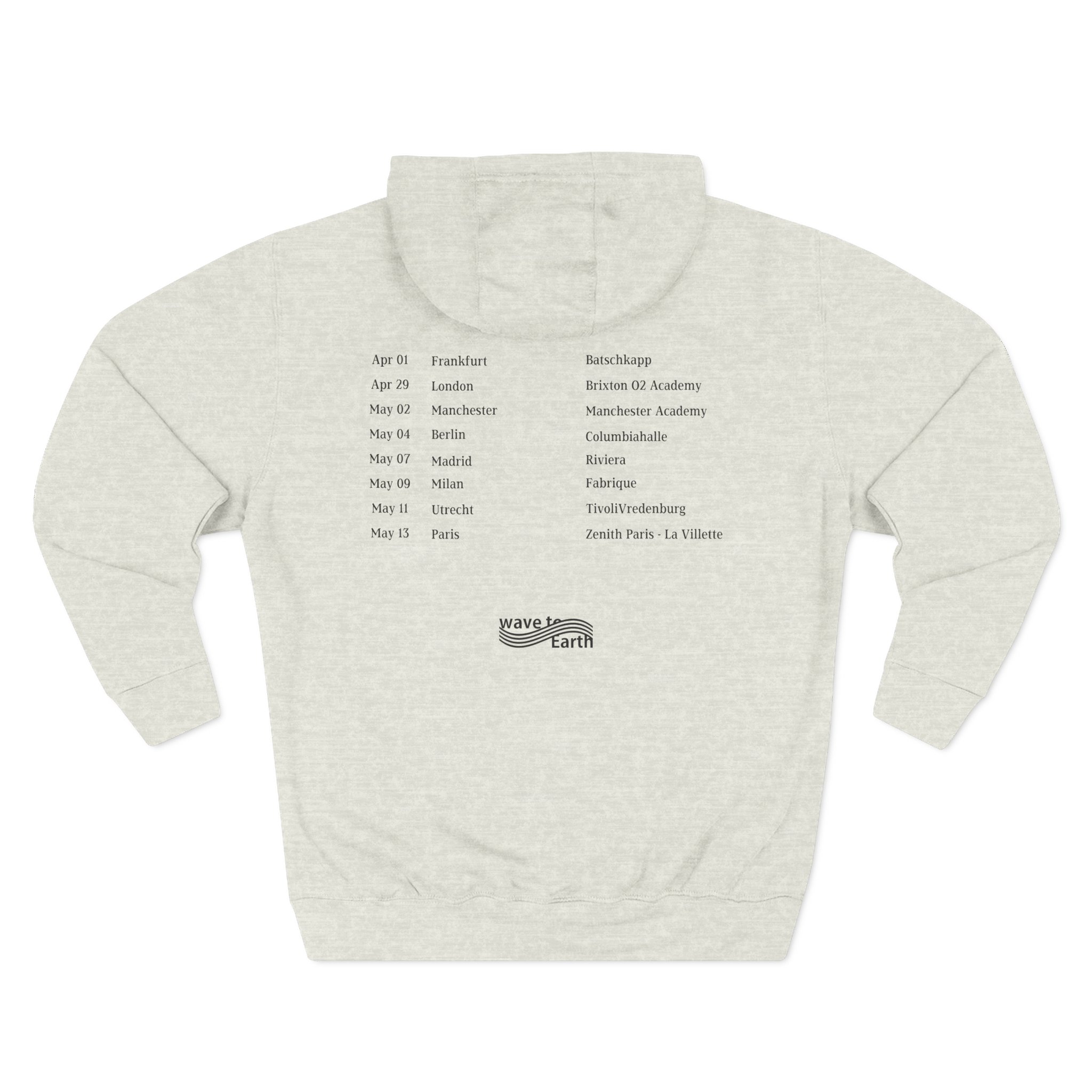 Wave to Earth "0.03 World Tour in Europe Three-Panel Fleece Hoodie
