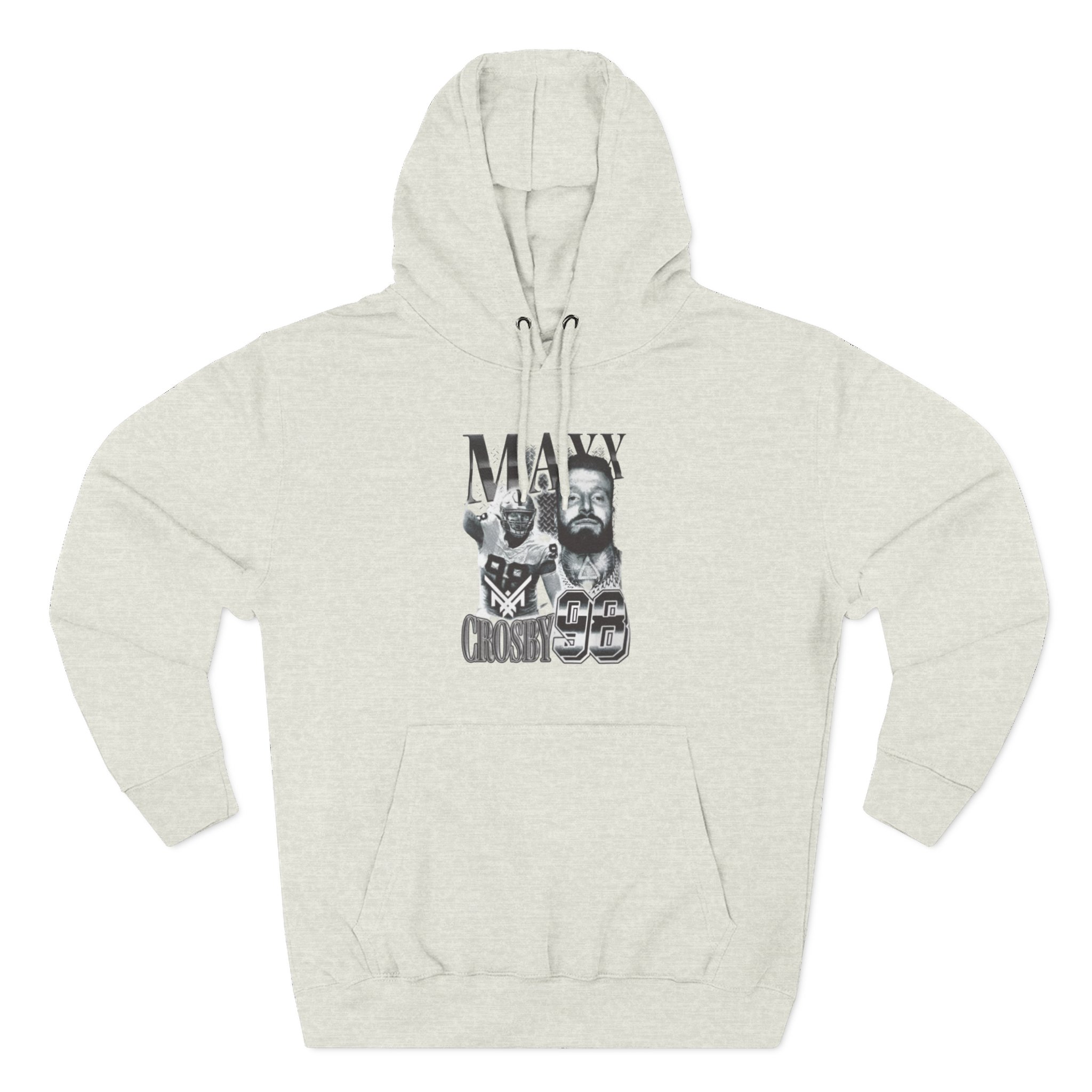 Maxx Crosby Vintage Three-Panel Fleece Hoodie
