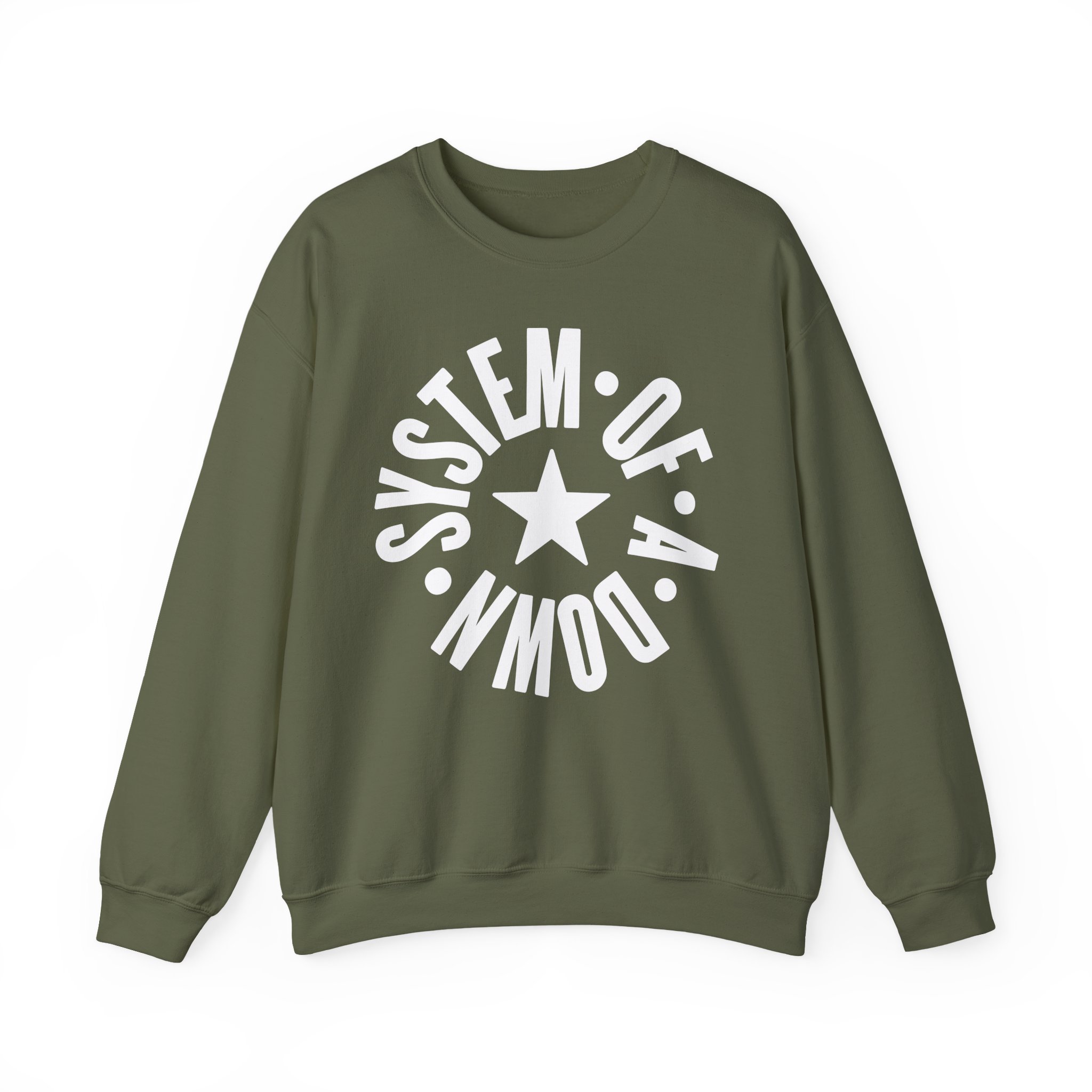System of a Down Full Circle Logo Kids Unisex Heavy Blendâ„¢ Crewneck Sweatshirt