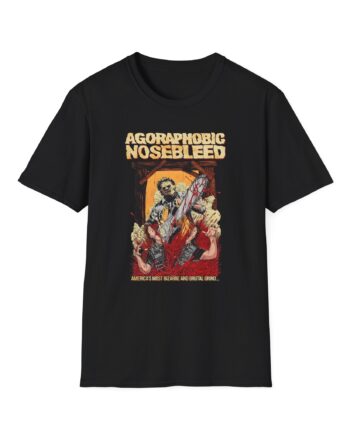Agoraphobic Nosebleed Leatherface Unisex Softstyle T-Shirt