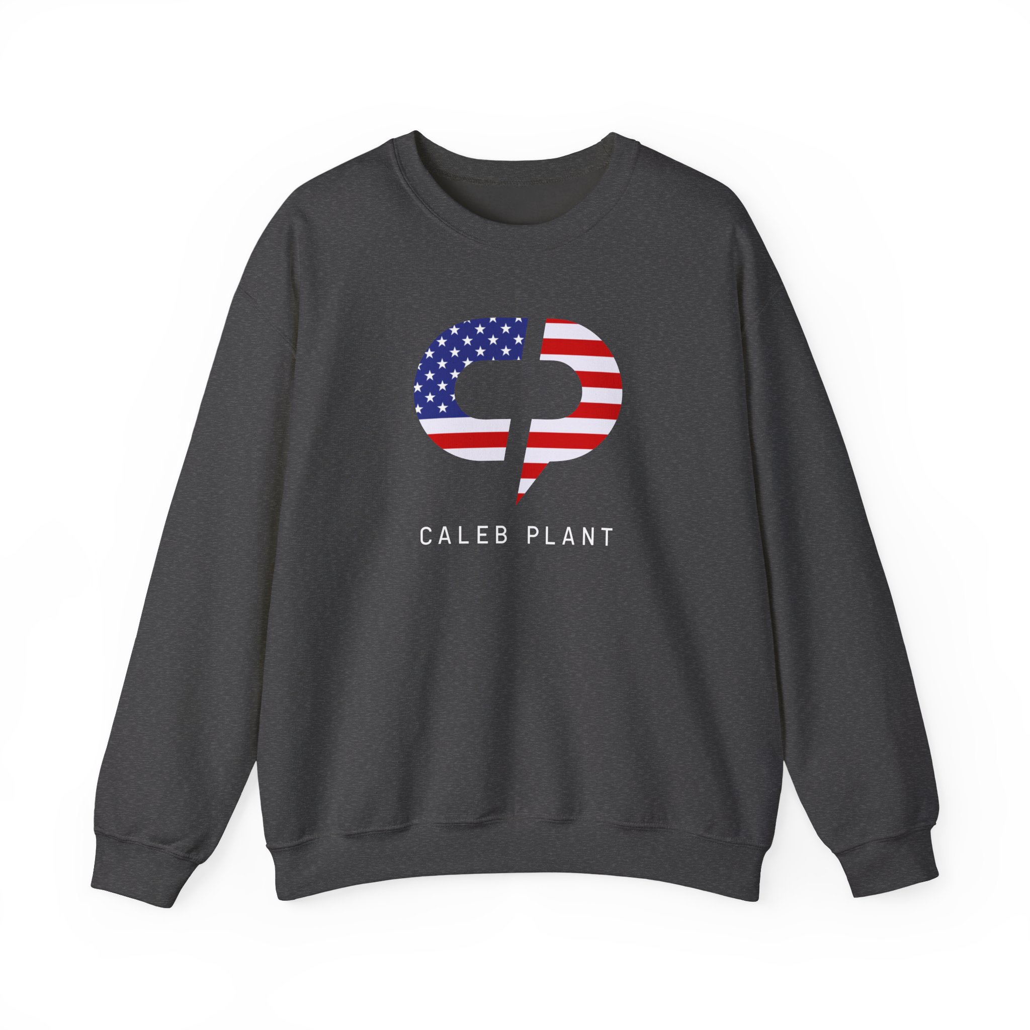 Caleb Plant Red, White and Blue Unisex Heavy Blendâ„¢ Crewneck Sweatshirt