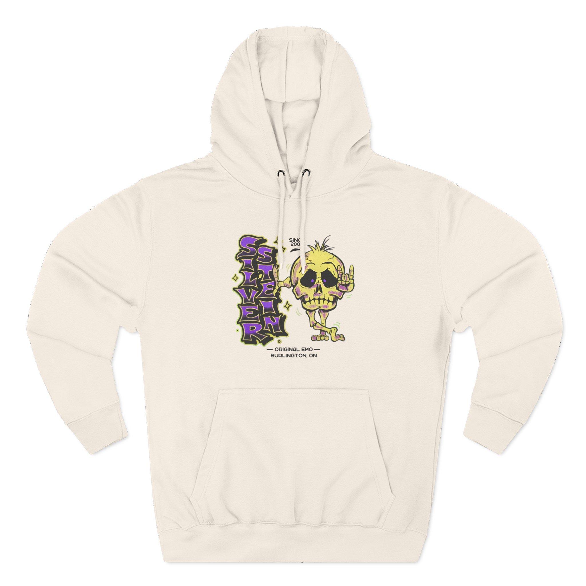 Silverstein SkeletonThree-Panel Fleece Hoodie