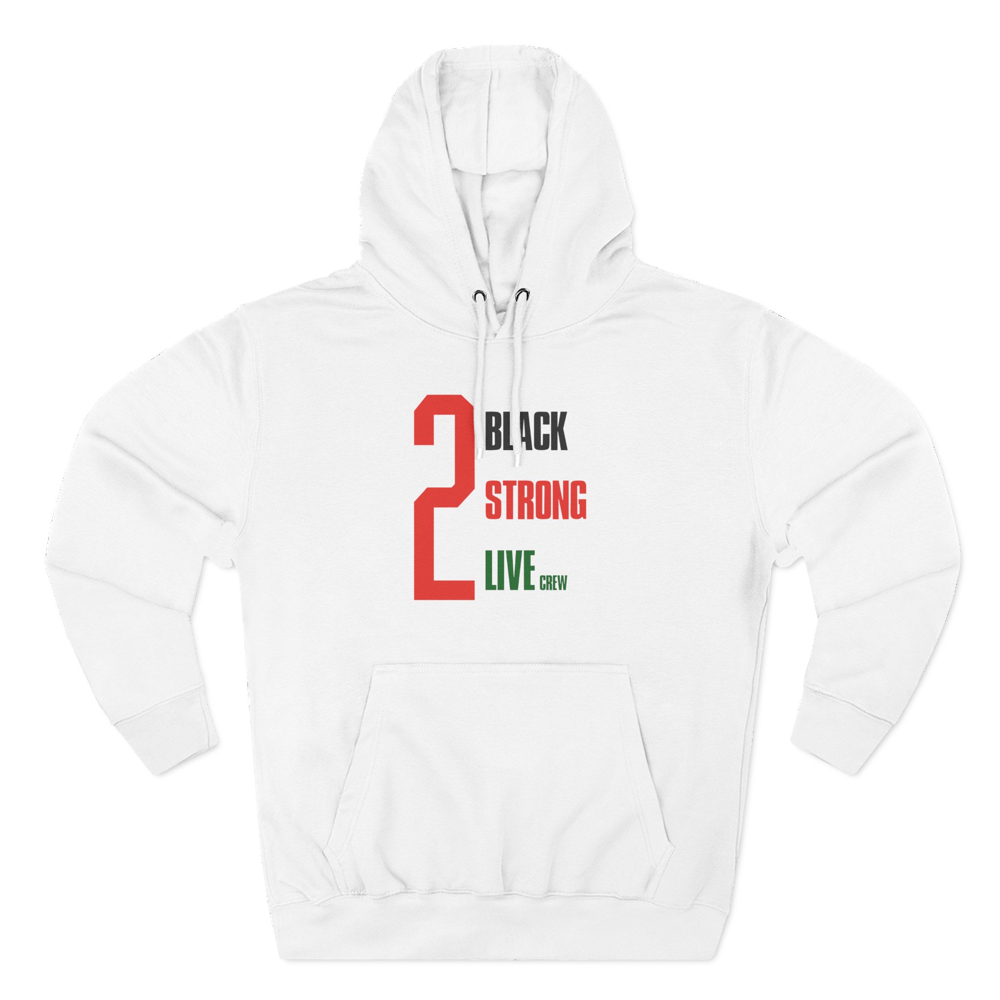 2 Live Crew Black Strong Three-Panel Fleece Hoodie