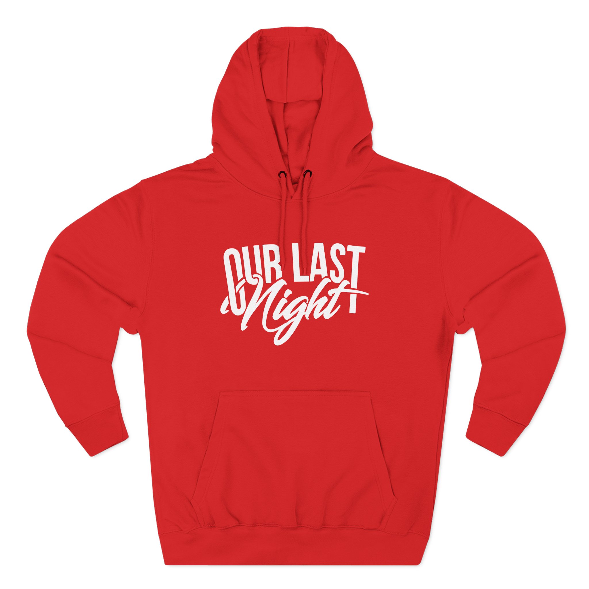 Our Last Night Script Three-Panel Fleece Hoodie