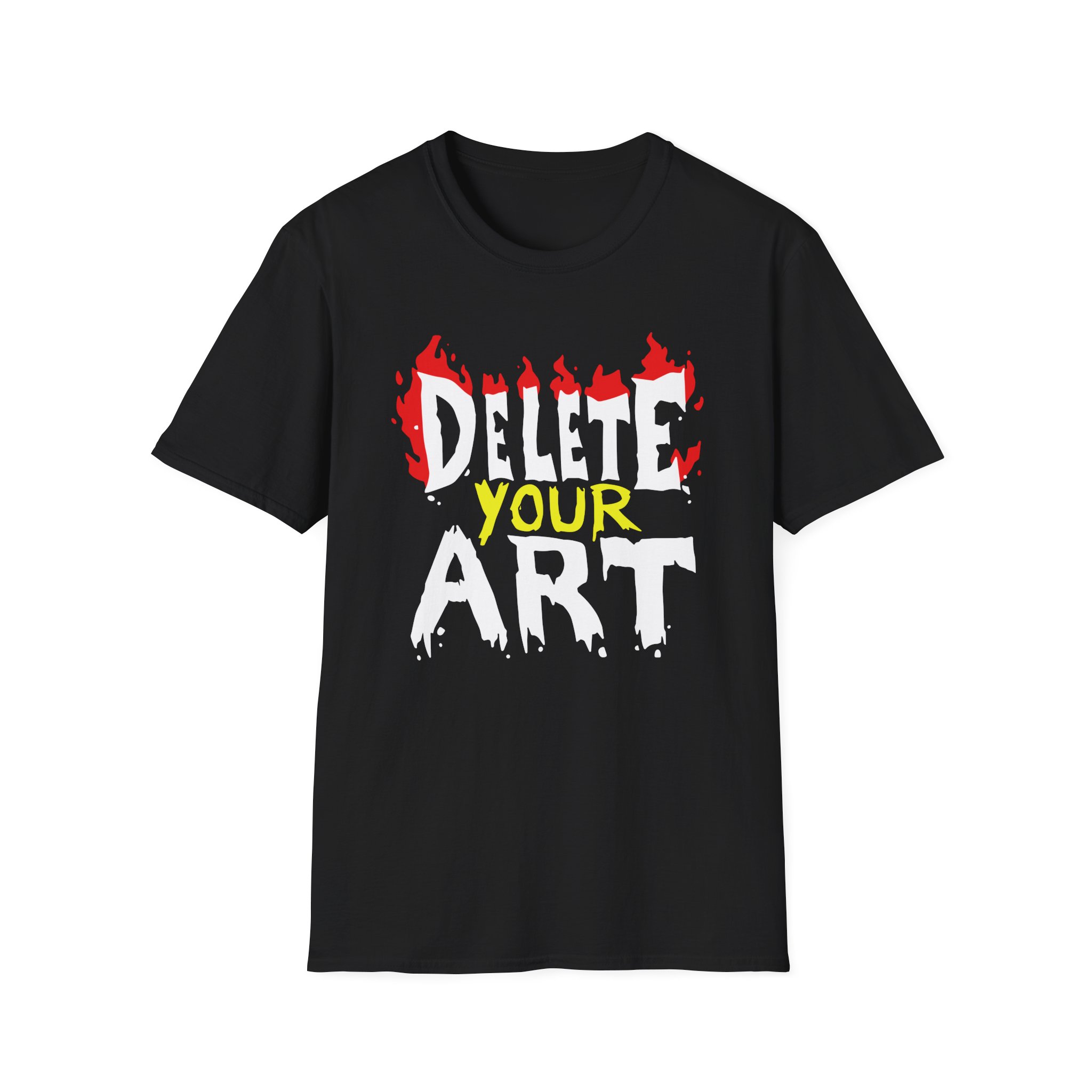 Drawfee Delete Your Art Unisex Softstyle T-Shirt