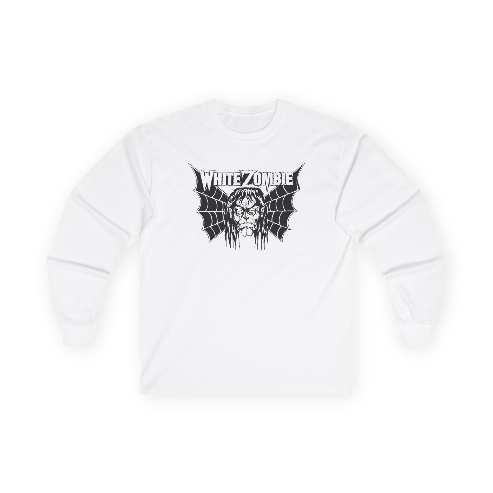 White Zombie Bat Face Unisex Ultra Cotton Long Sleeve Tee