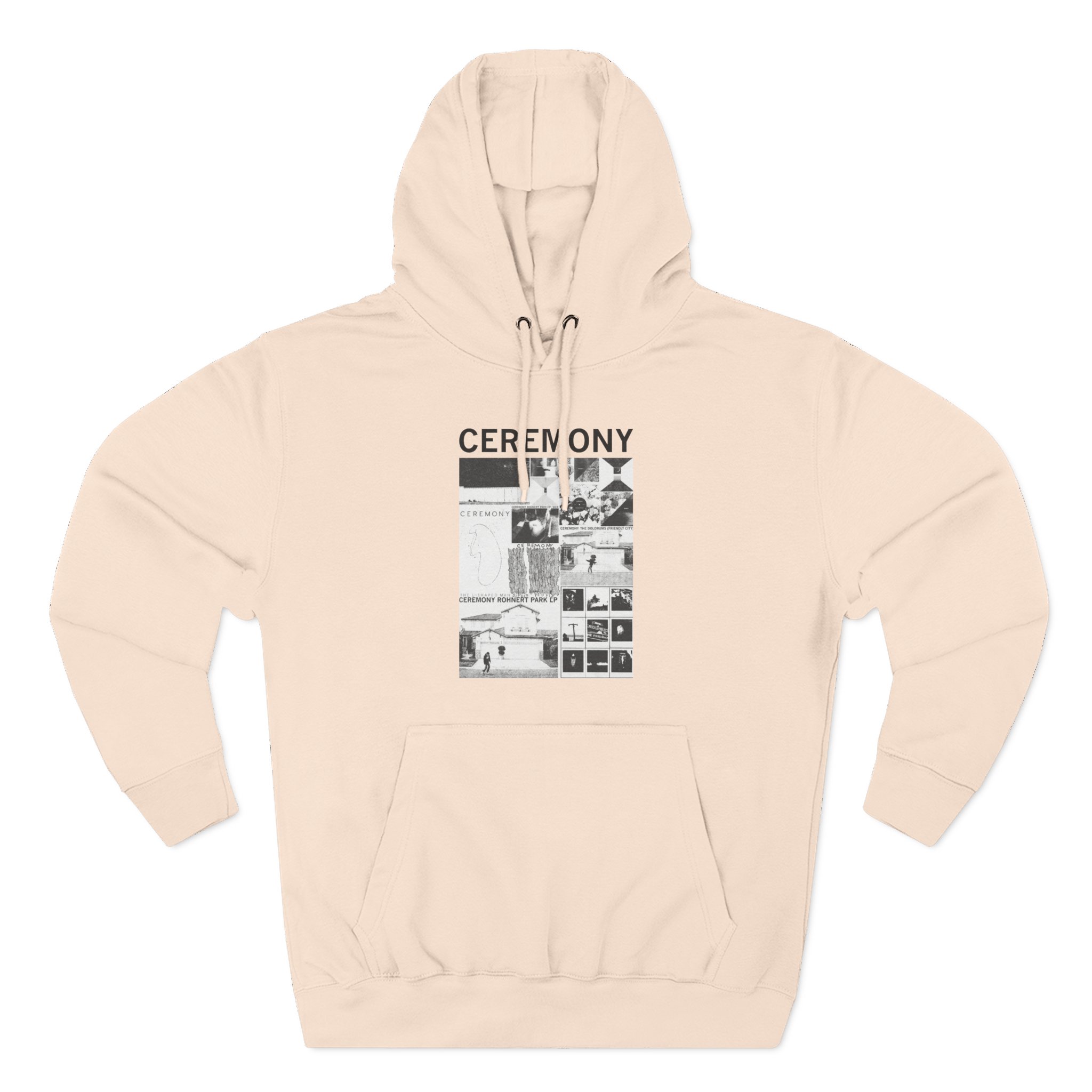 Ceremony Discography Three-Panel Fleece Hoodie
