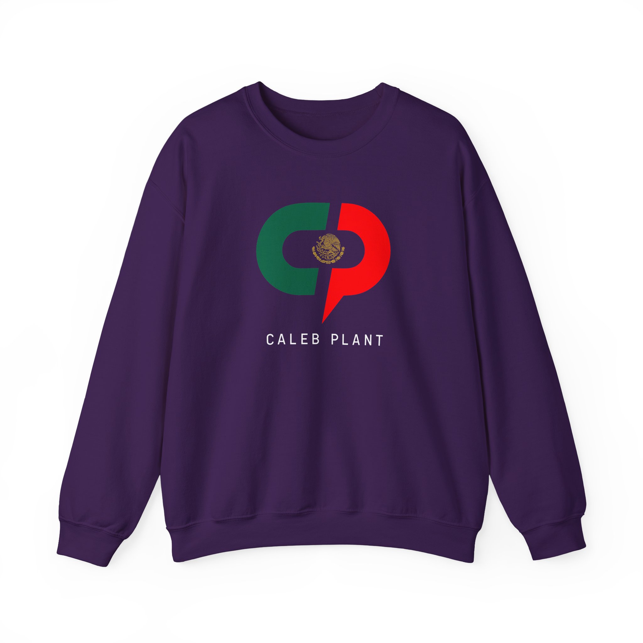 Caleb Plant Green White and Red Unisex Heavy Blendâ„¢ Crewneck Sweatshirt