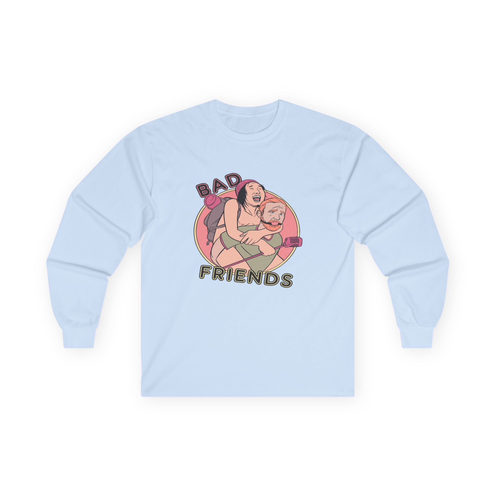 Andrew Santino Piggy Back Bad Friends Podcast Unisex Ultra Cotton Long Sleeve Tee