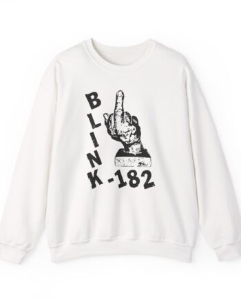 Blink 182 Pink Middle Finger Unisex Heavy Blend™ Crewneck Sweatshirt