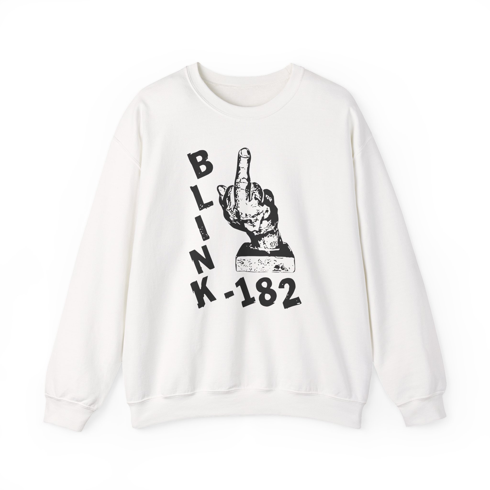 Blink 182 Pink Middle Finger Unisex Heavy Blendâ„¢ Crewneck Sweatshirt