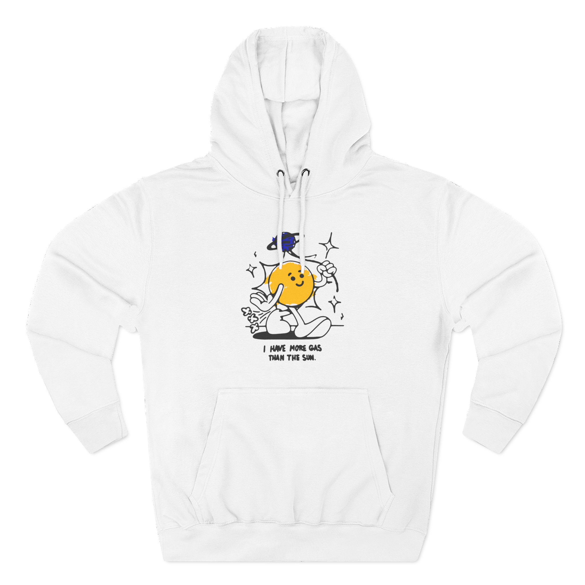 Chad Chad I Have More Gas Than the Sun Three-Panel Fleece Hoodie