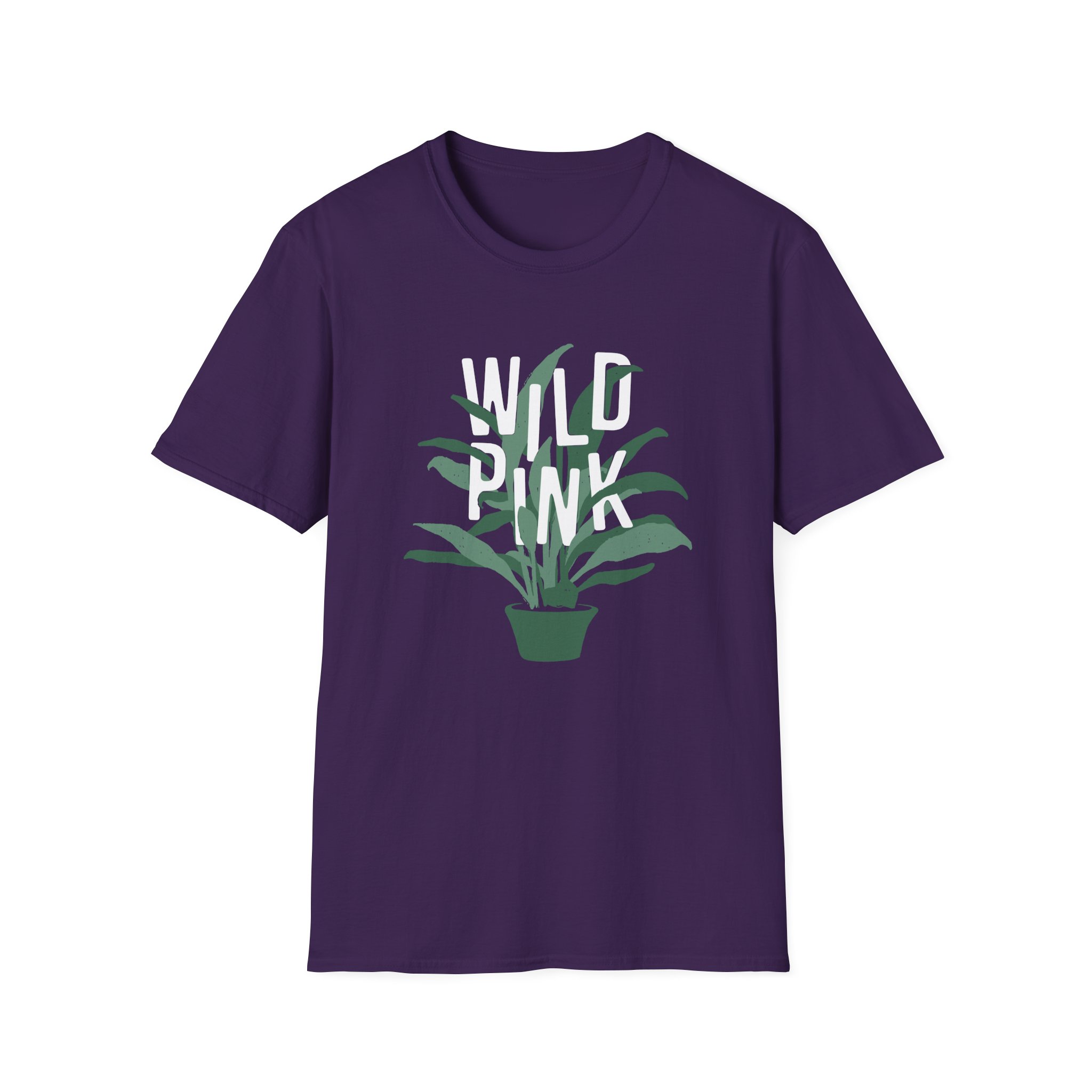 Wild Pink House Plant Unisex Softstyle T-Shirt