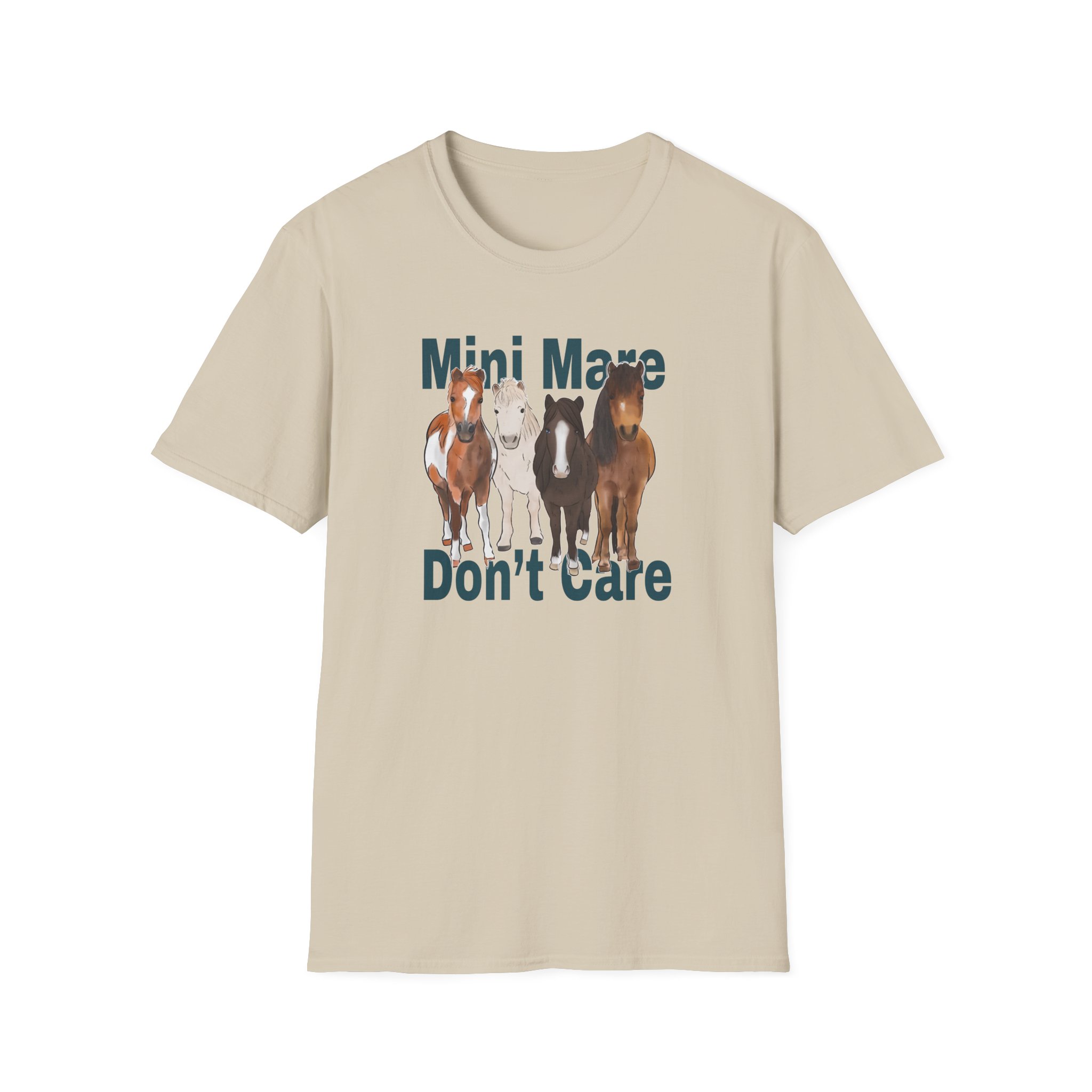 Katie Van Slyke Mini Mare Don't Care Unisex Softstyle T-Shirt