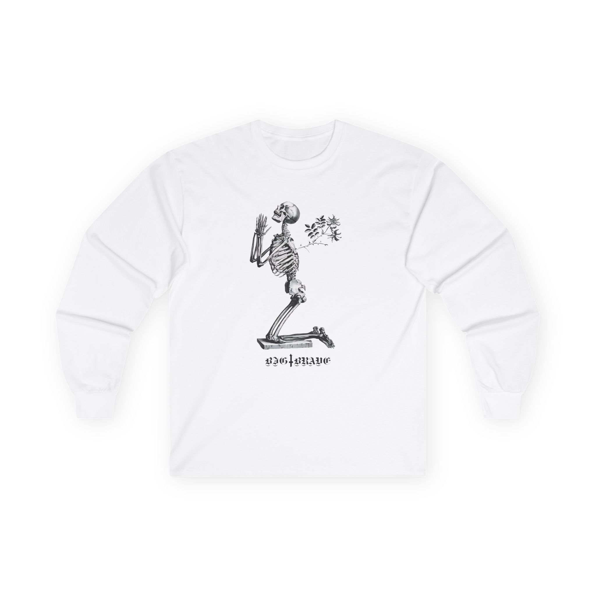 Big Brave Praying Skeleton Unisex Ultra Cotton Long Sleeve Tee