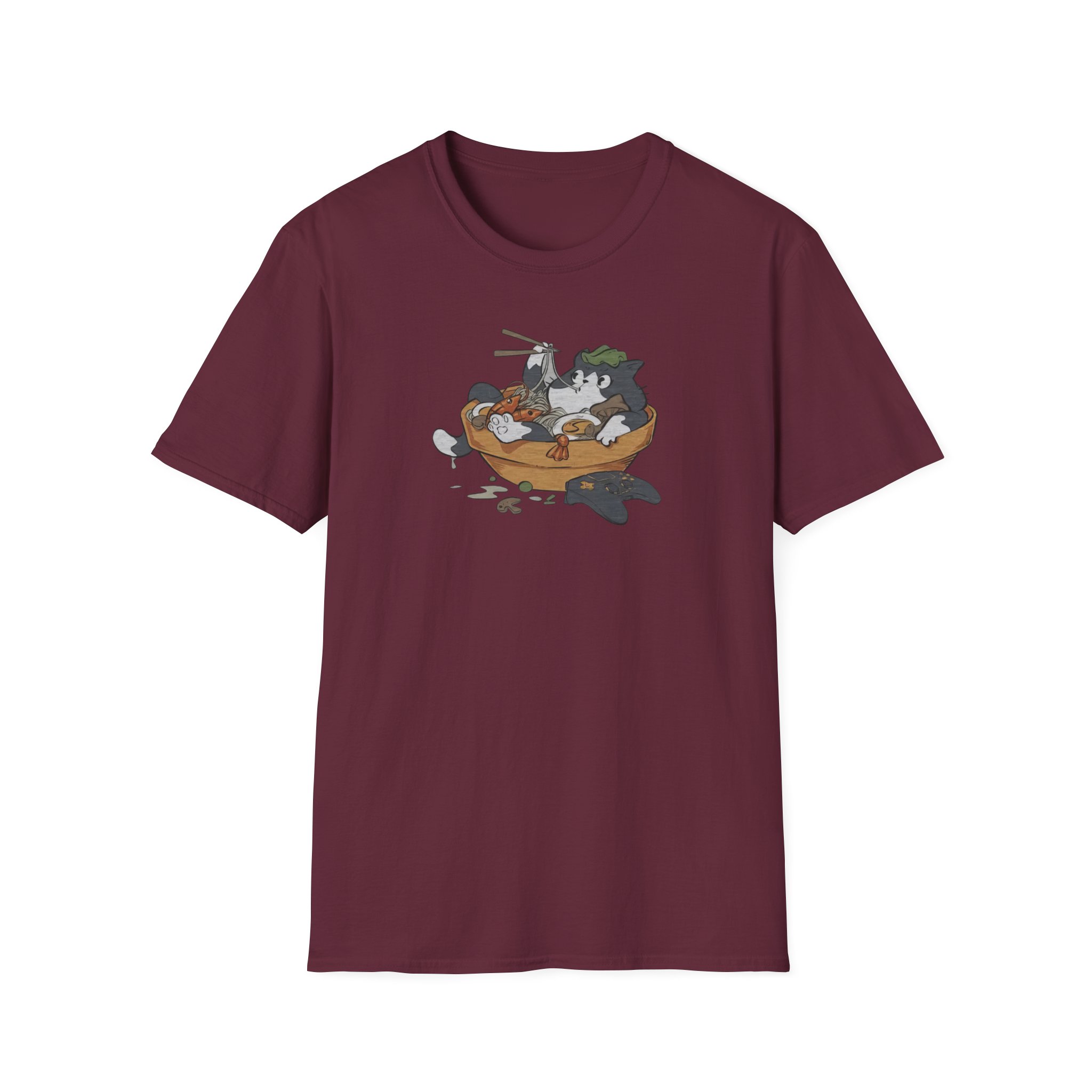 Lirik Ramen Cat Unisex Softstyle T-Shirt