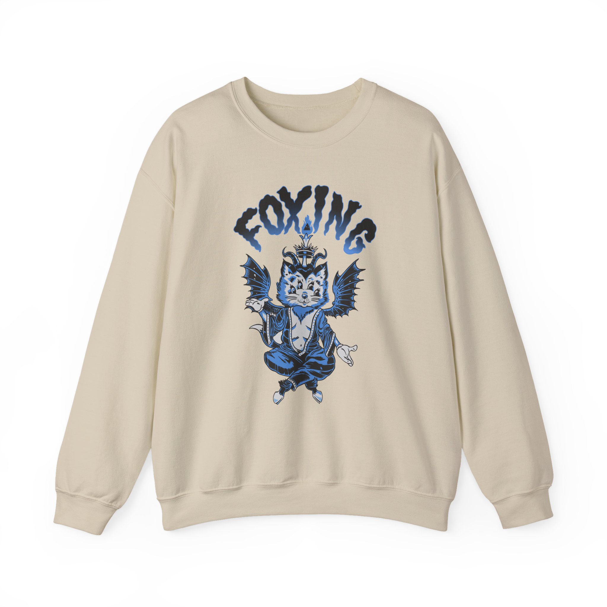 Foxing Four-eyed Cat Unisex Heavy Blendâ„¢ Crewneck Sweatshirt