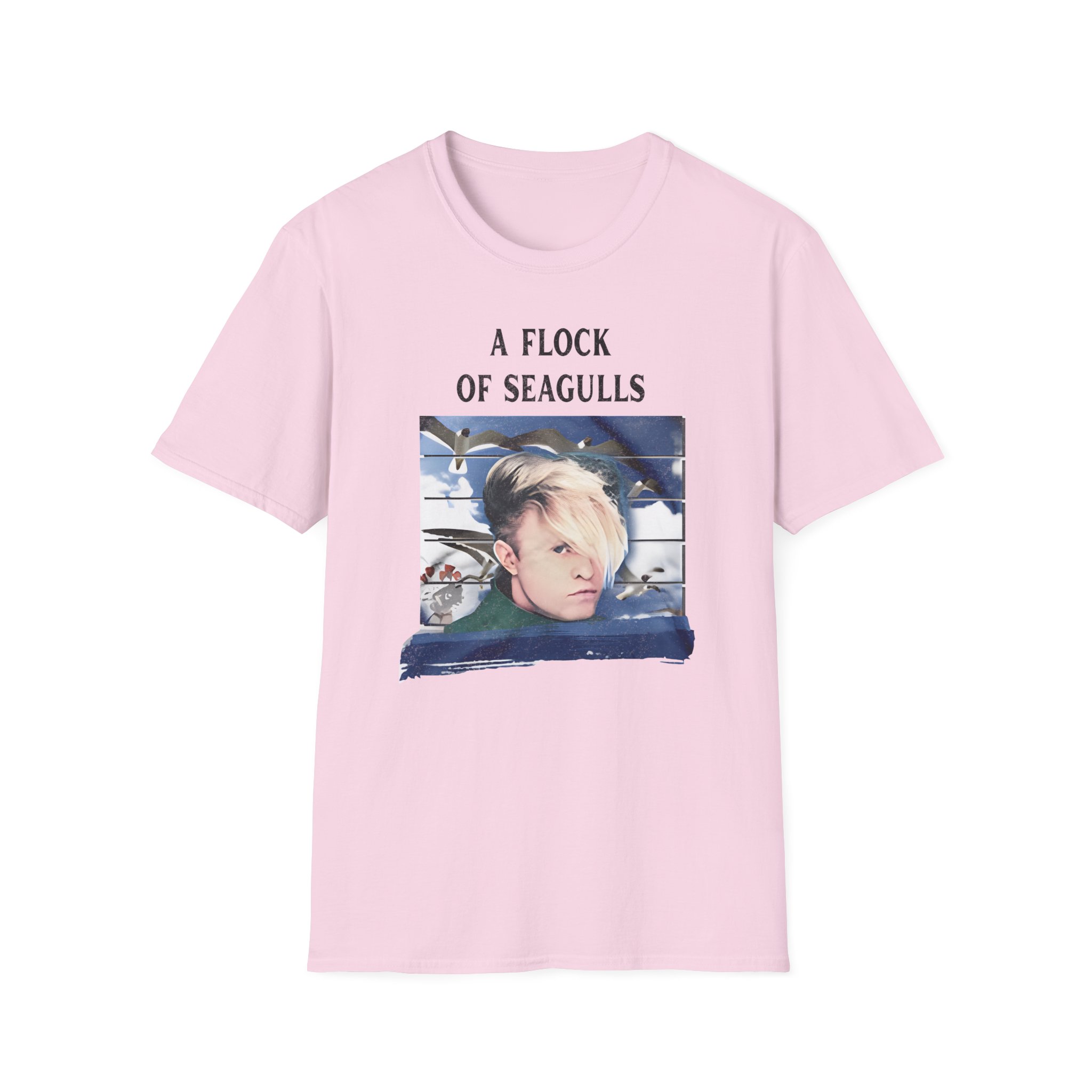 A Flock of Seagulls Birds in Flight Unisex Softstyle T-Shirt